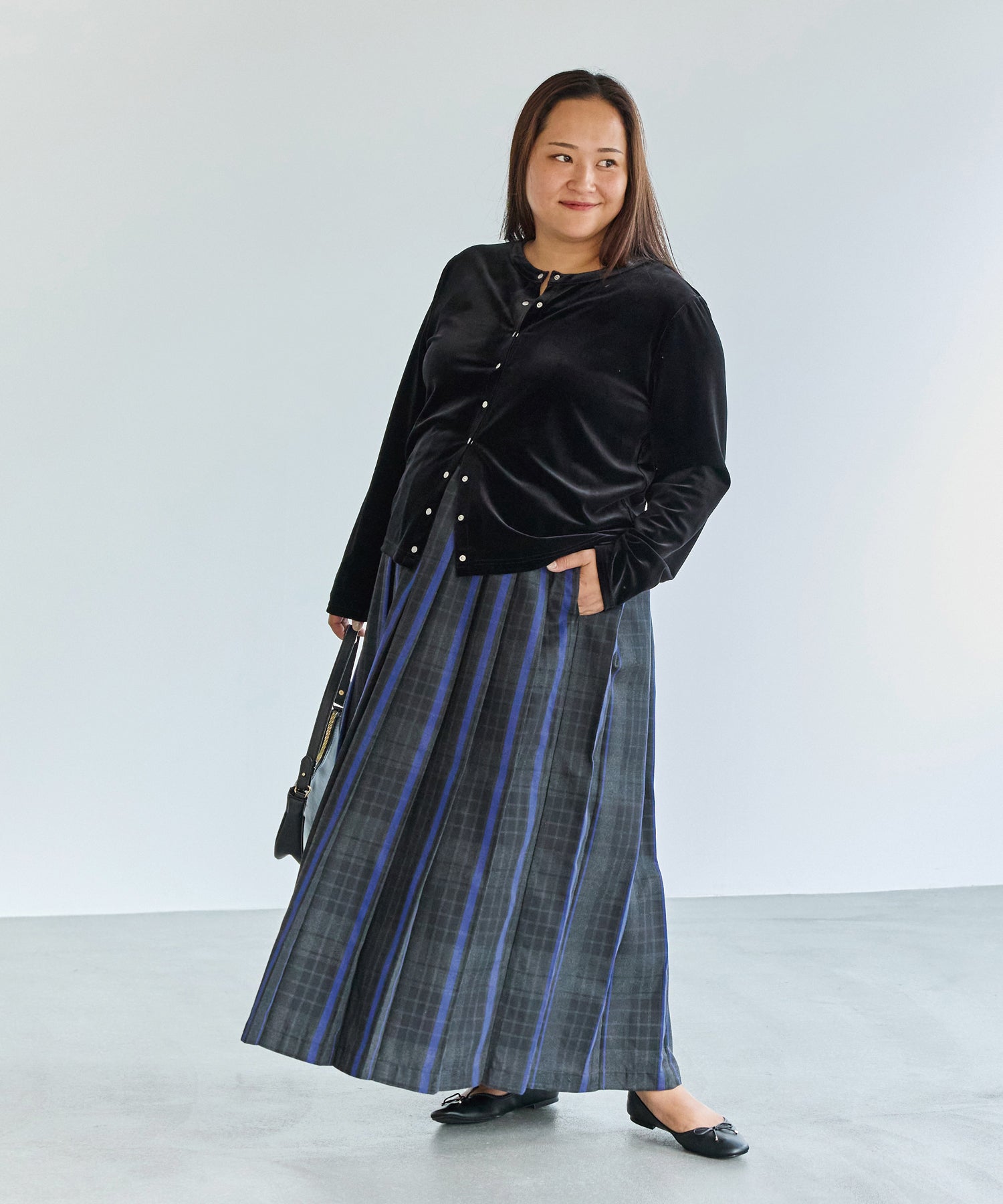 チャコールグレー model:161cm 着用サイズ:3L