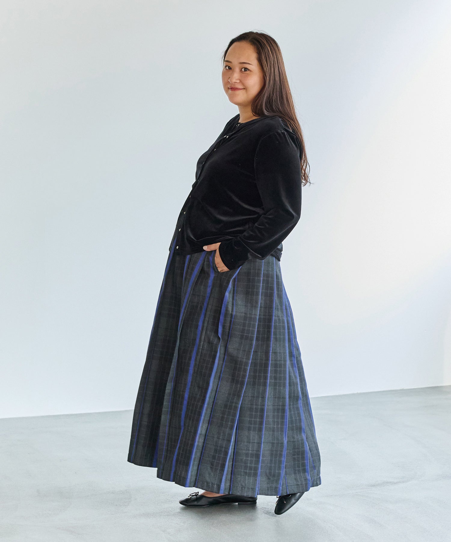 チャコールグレー model:161cm 着用サイズ:3L