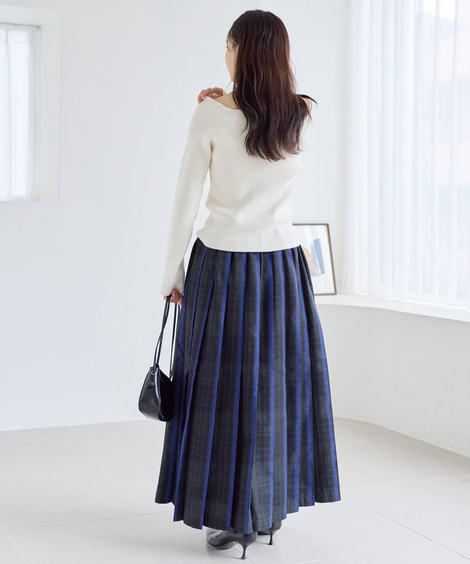 タータンチェックプリーツスカート