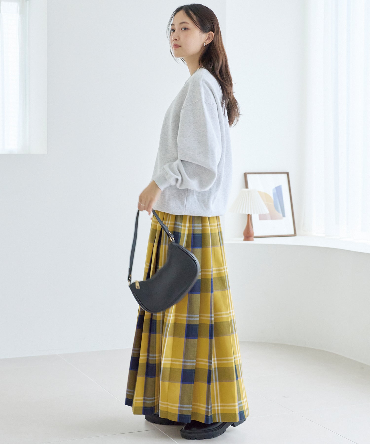 タータンチェックプリーツスカート