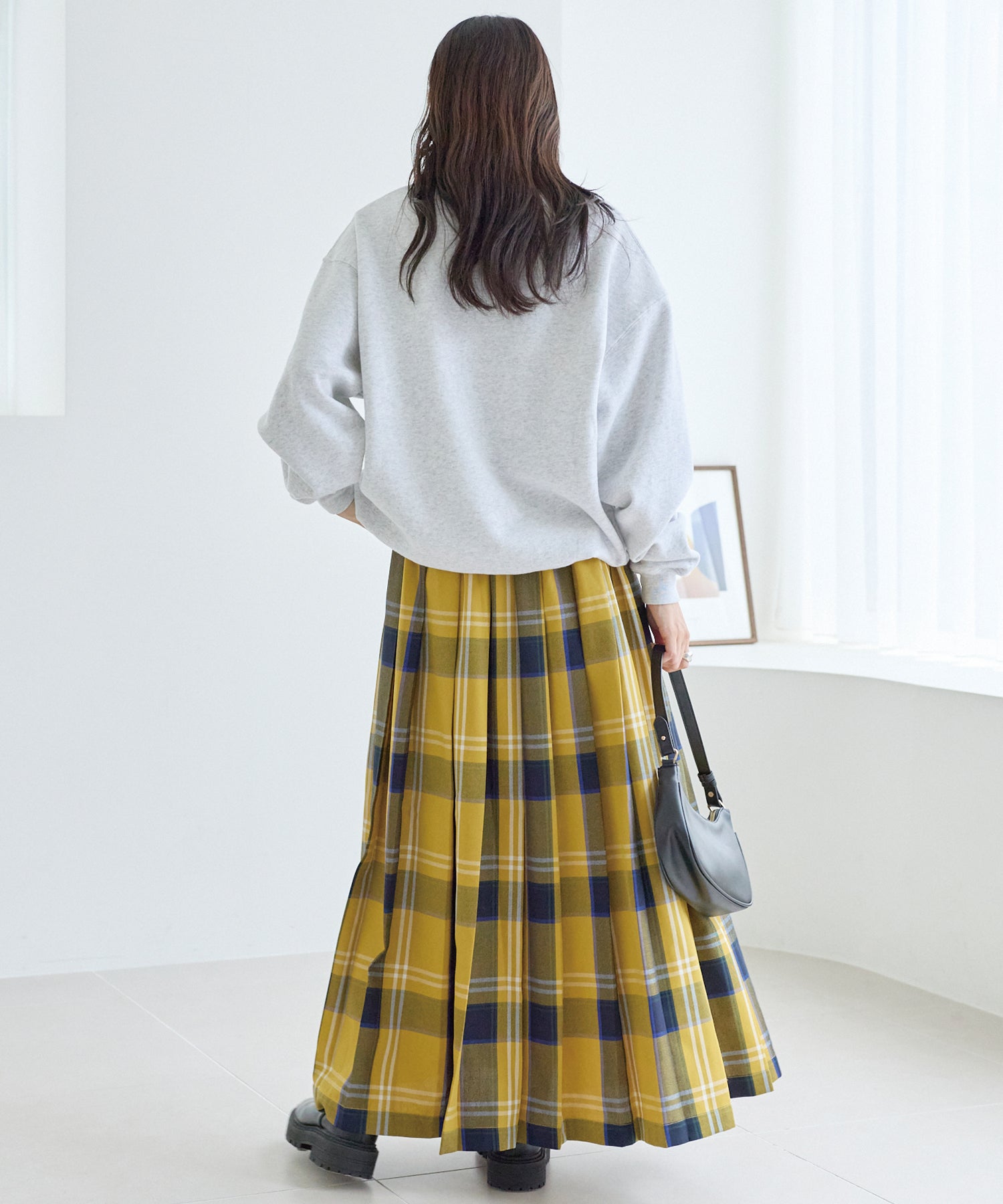 タータンチェックプリーツスカート