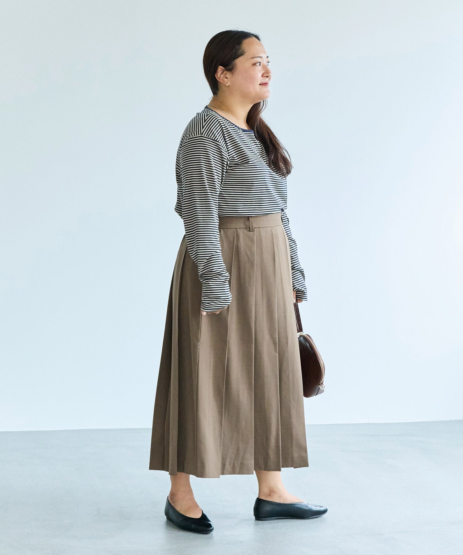 ブラウン model:161cm 着用サイズ:3L