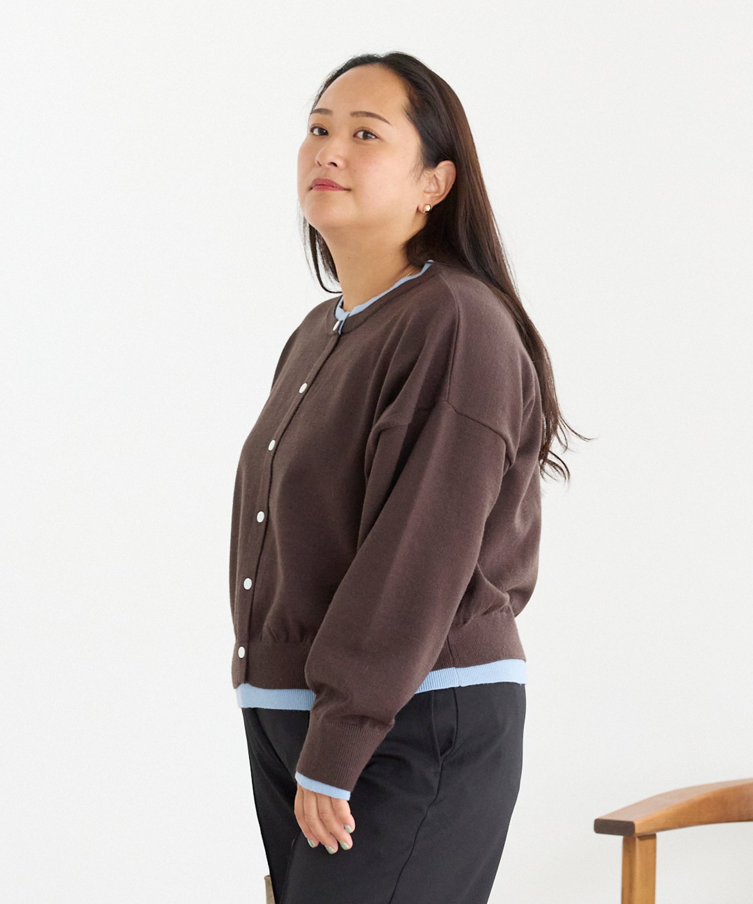 ブラウン model:161cm 着用サイズ:3L