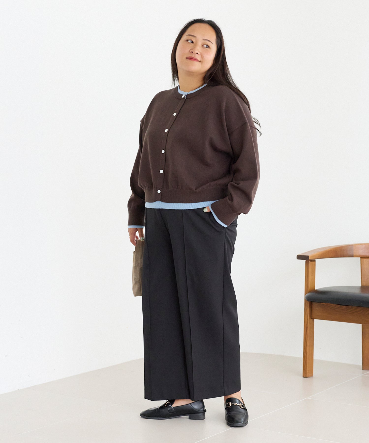 ブラウン model:161cm 着用サイズ:3L