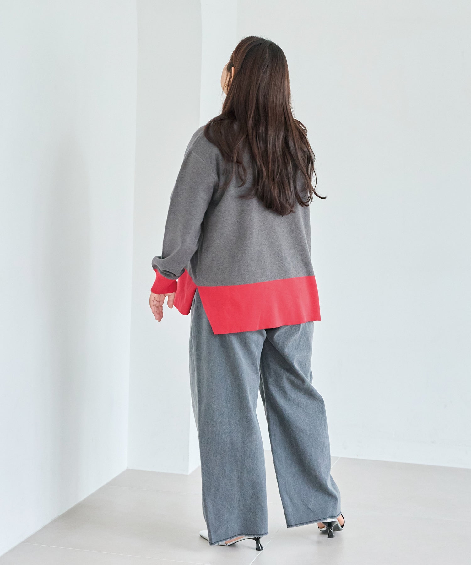 チャコールグレー model:161cm 着用サイズ:3L