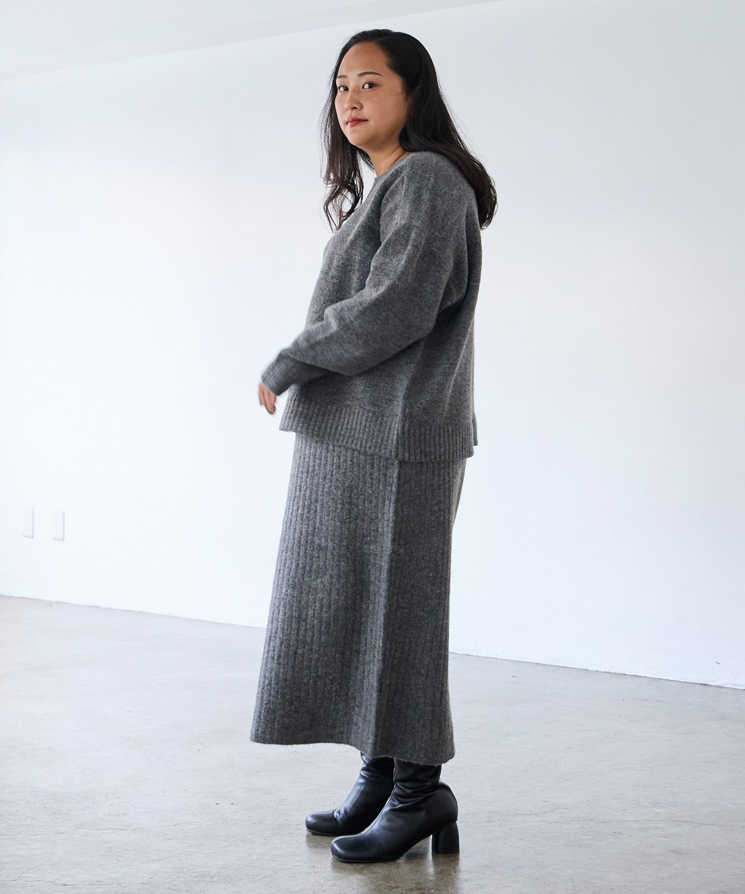 チャコールグレー model:161cm 着用サイズ:3L
