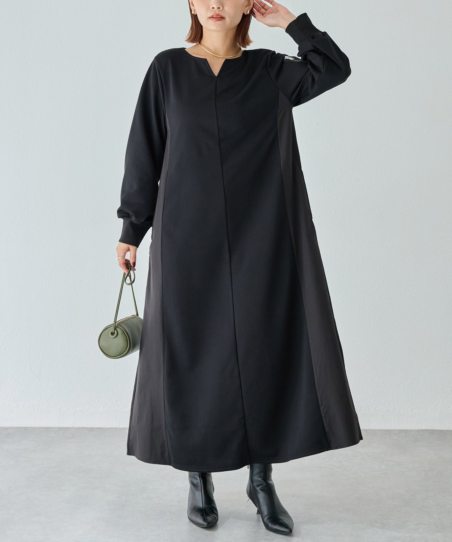 配色ミリタリーワンピース