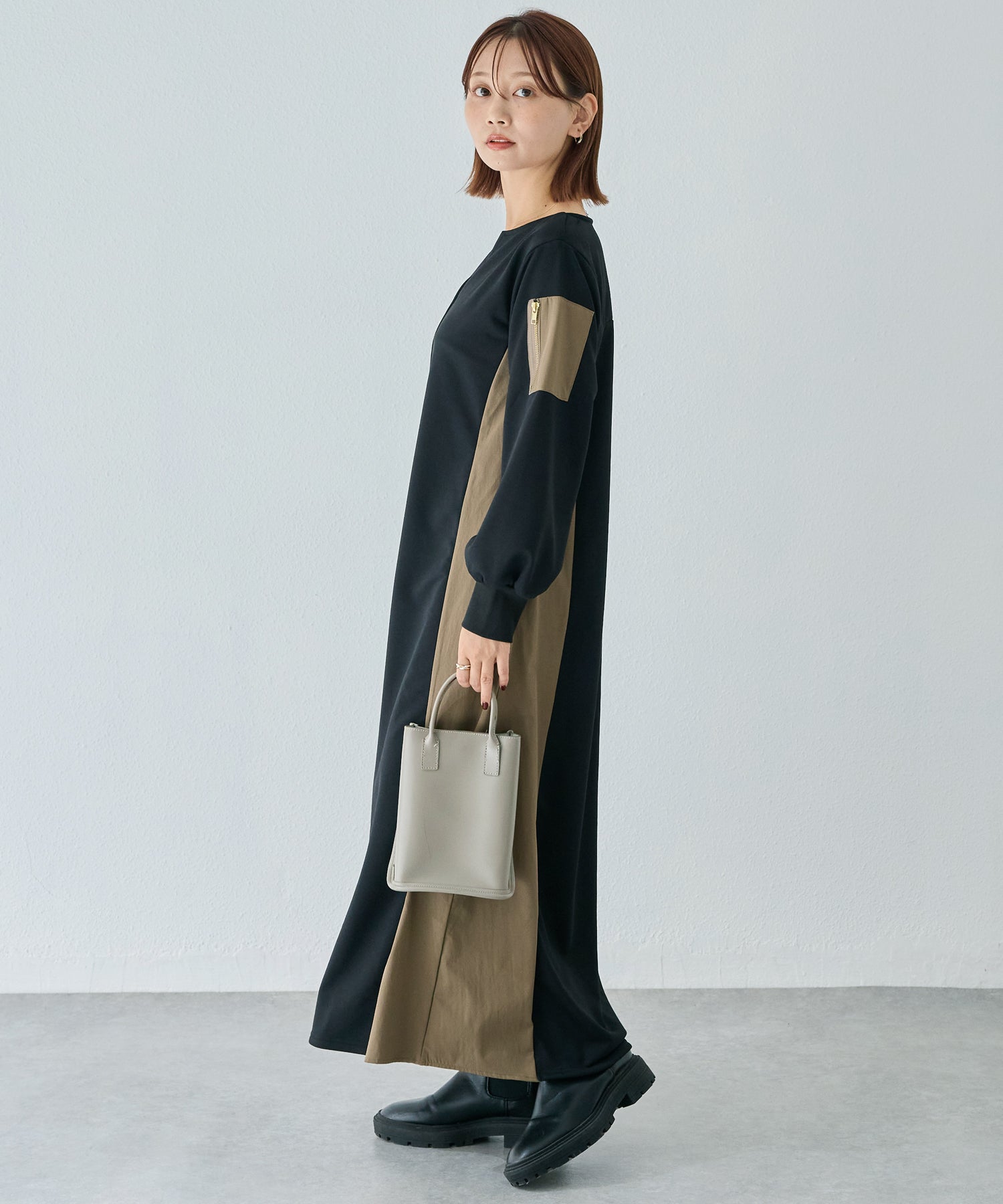 配色ミリタリーワンピース