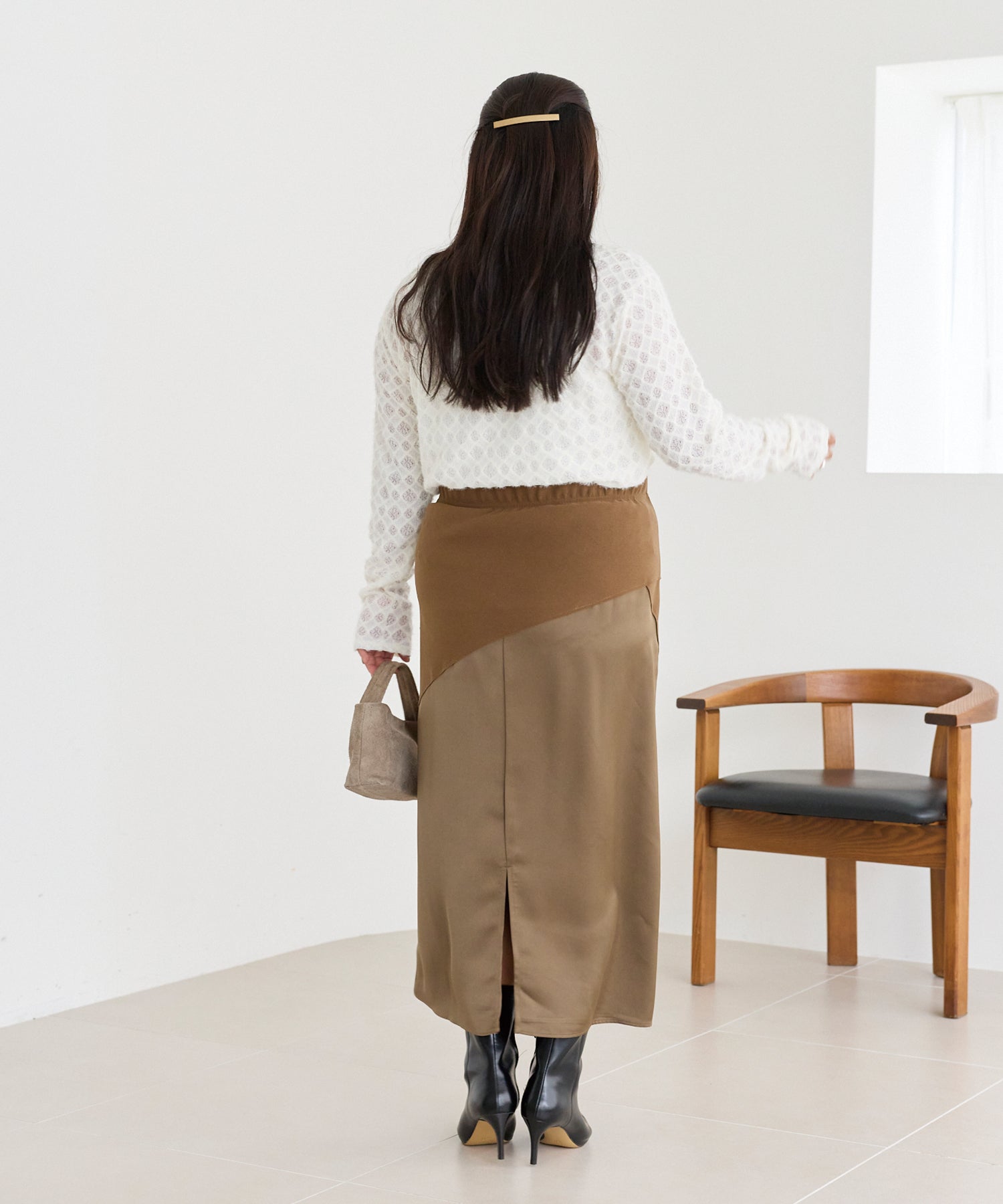 ブラウン model:161cm 着用サイズ:3L