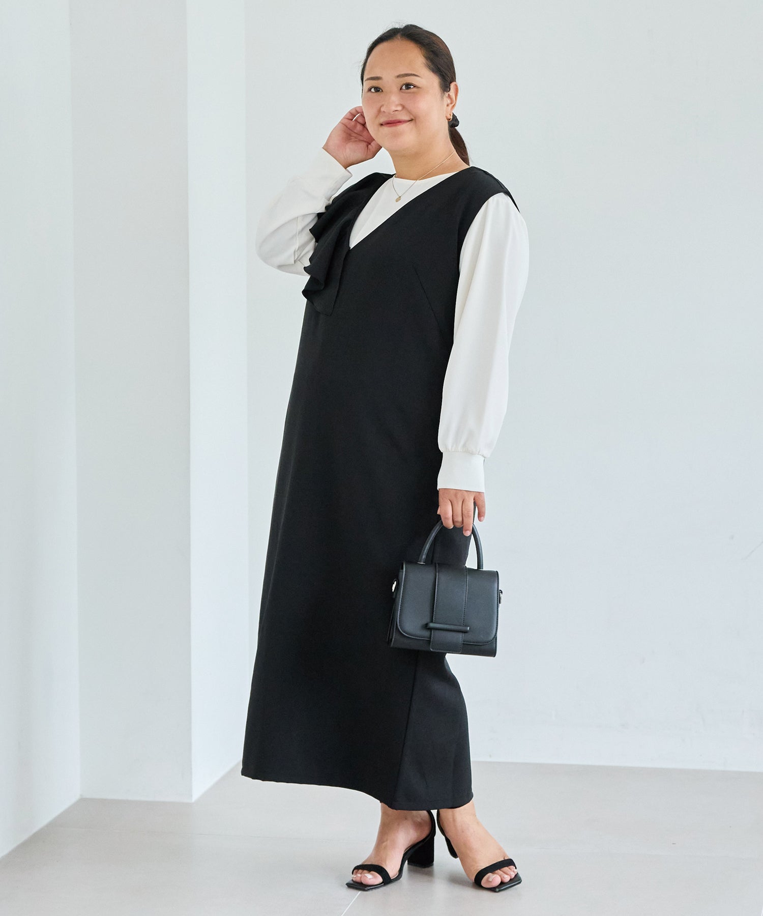 ブラック model:161cm 着用サイズ:3L