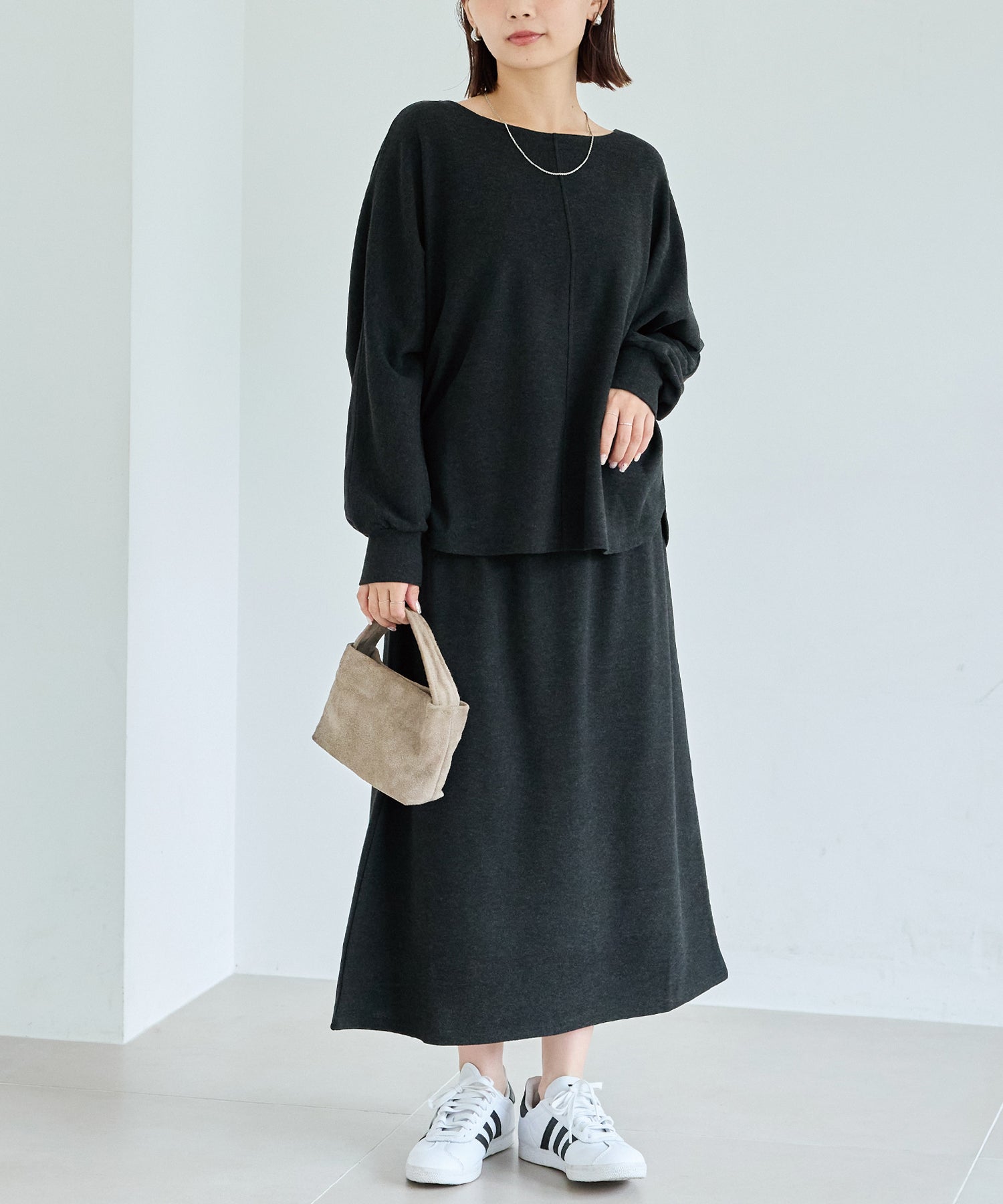 チャコールグレー model:156cm 着用サイズ:M