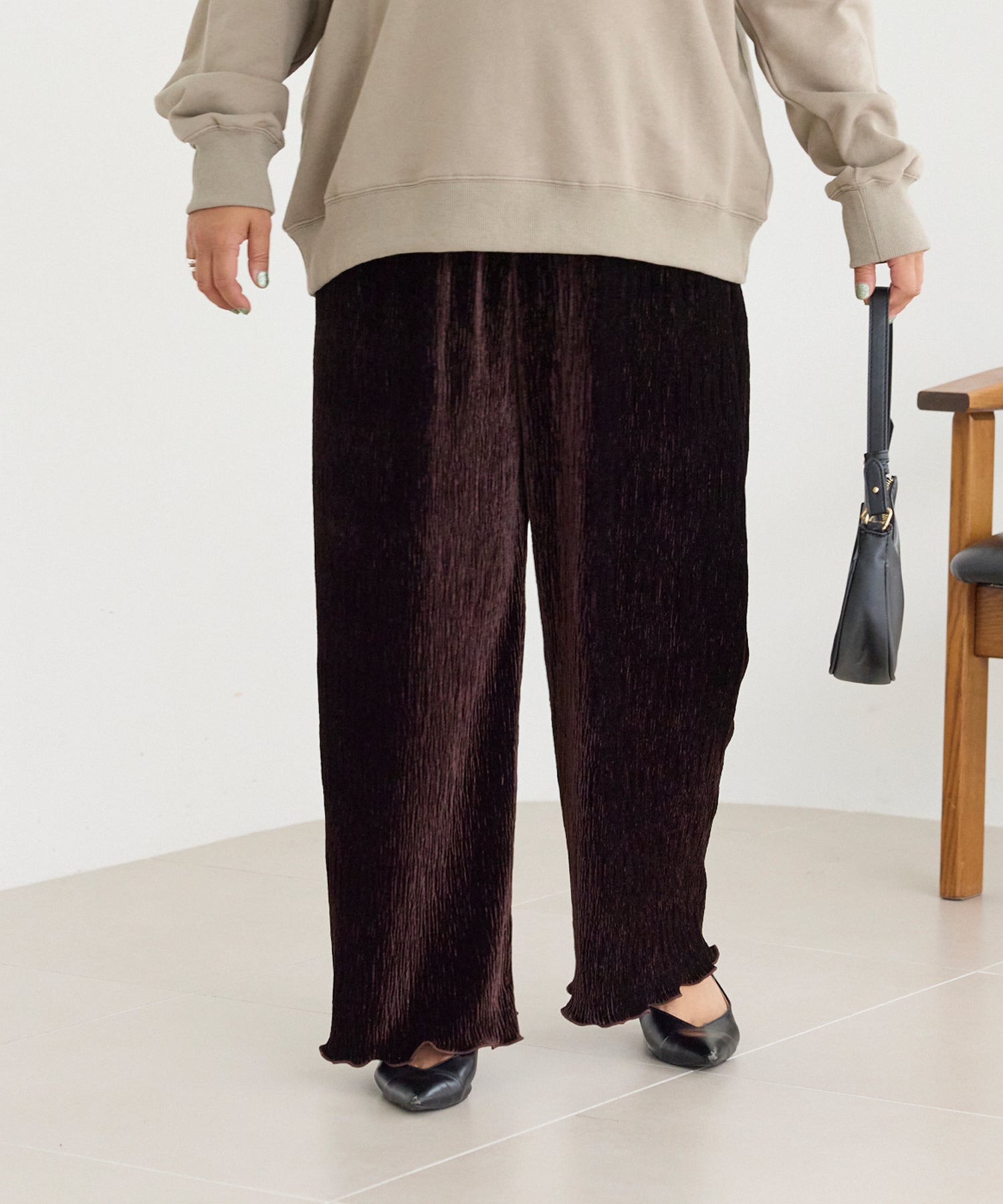 ブラウン model:161cm 着用サイズ:3L
