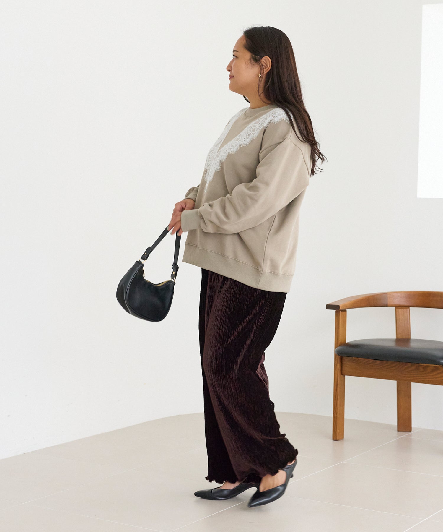 ブラウン model:161cm 着用サイズ:3L