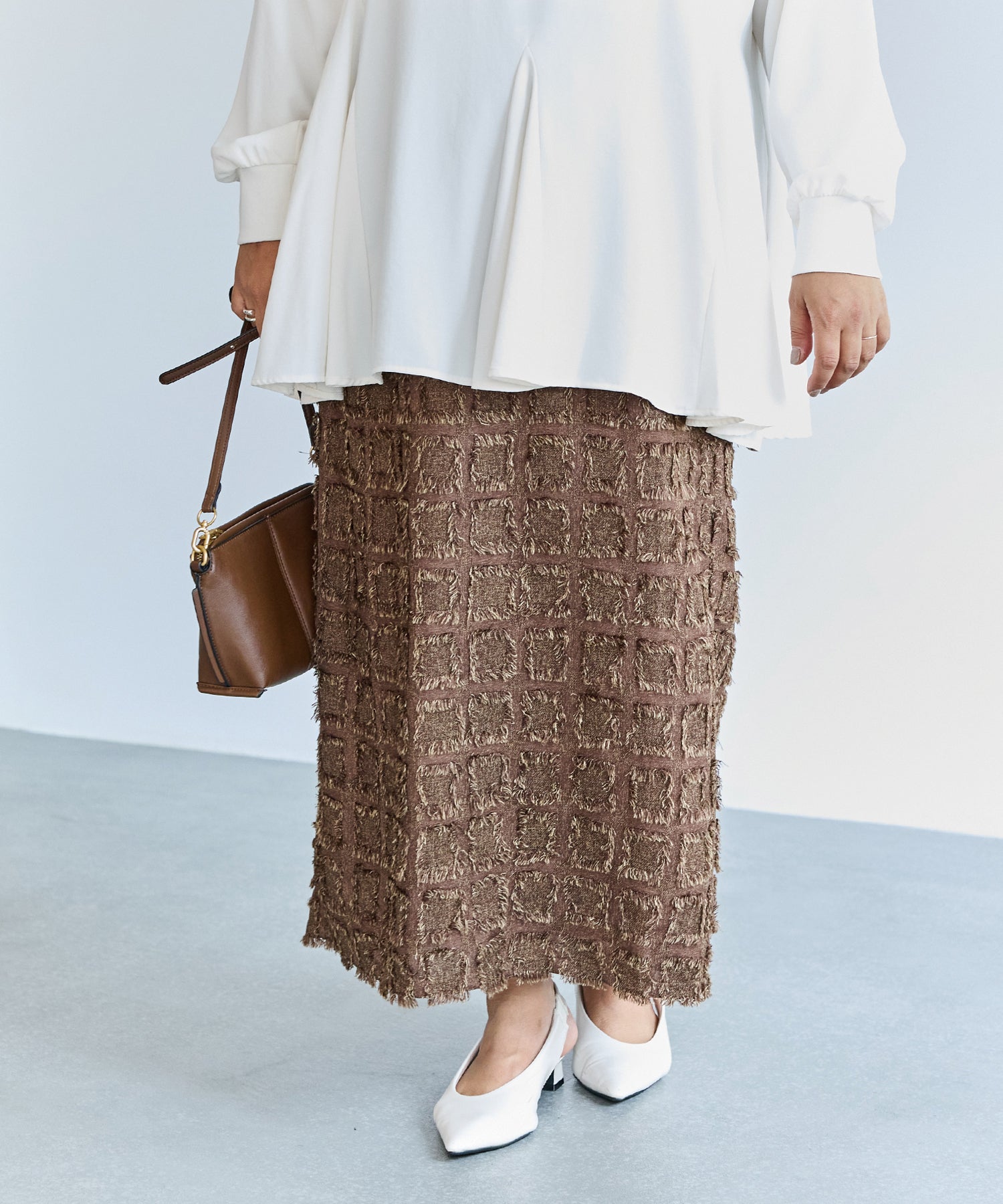 ブラウン model:161cm 着用サイズ:3L