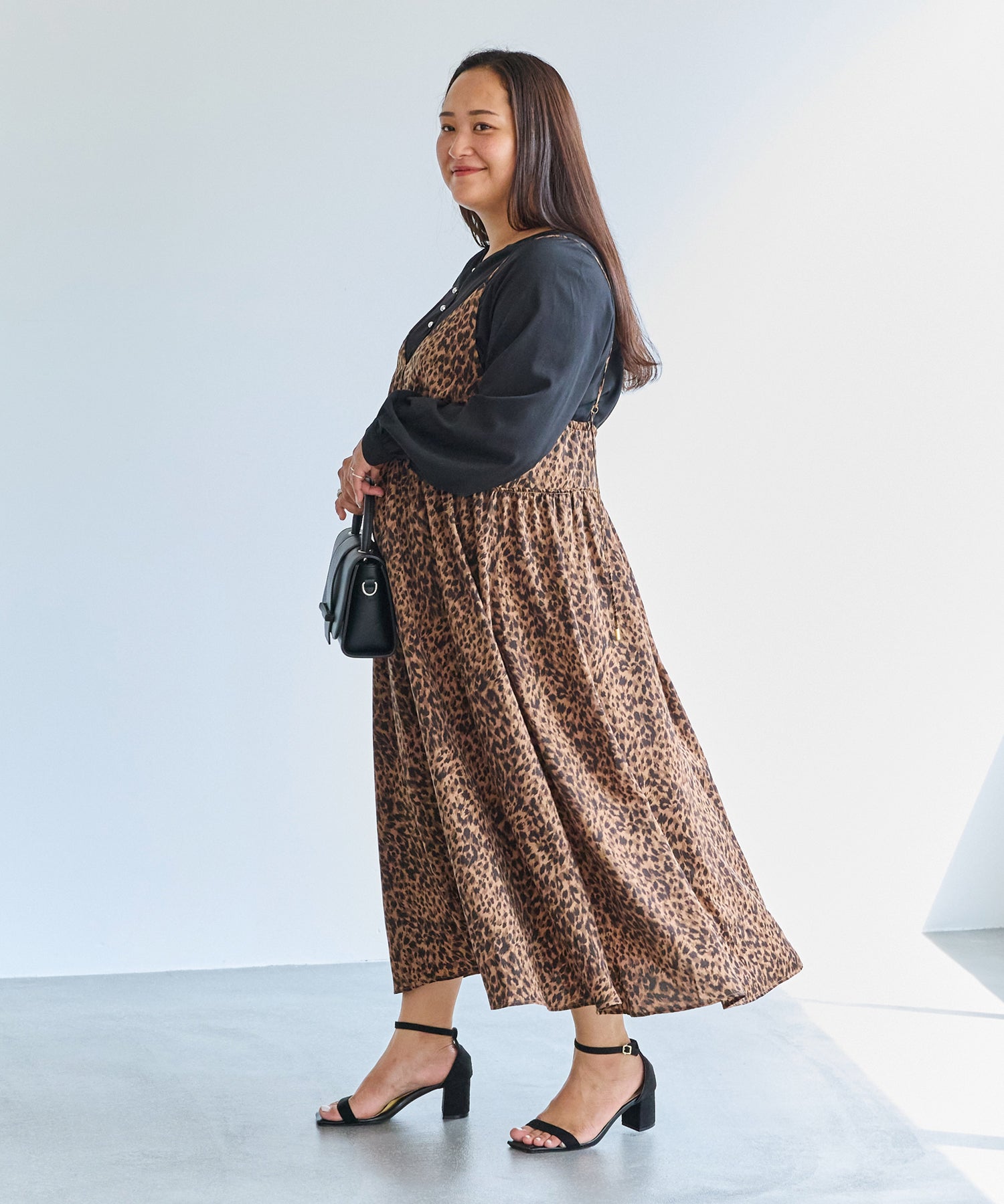 ブラウン model:161cm 着用サイズ:3L