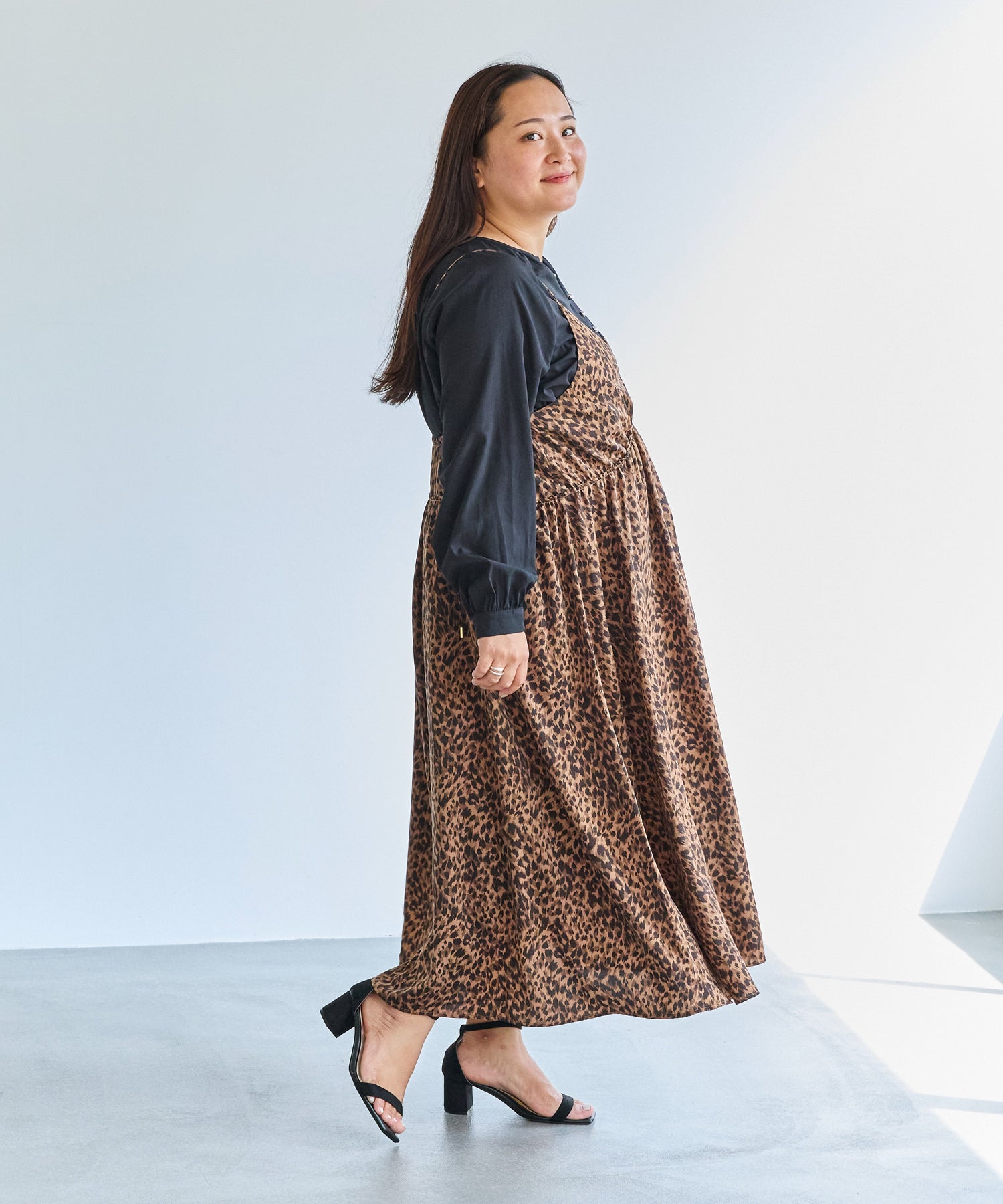 ブラウン model:161cm 着用サイズ:3L