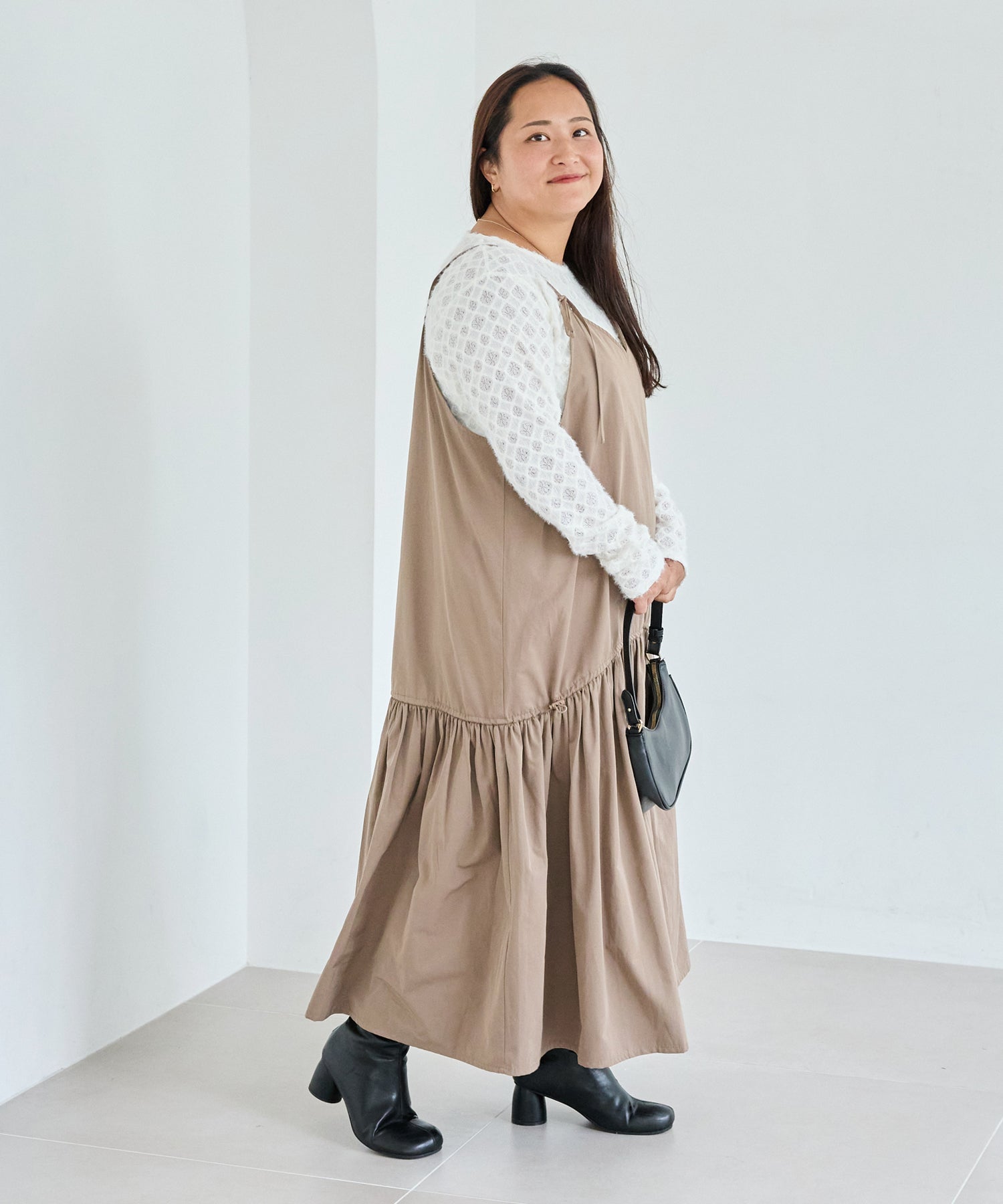 ブラウン model:161cm 着用サイズ:3L