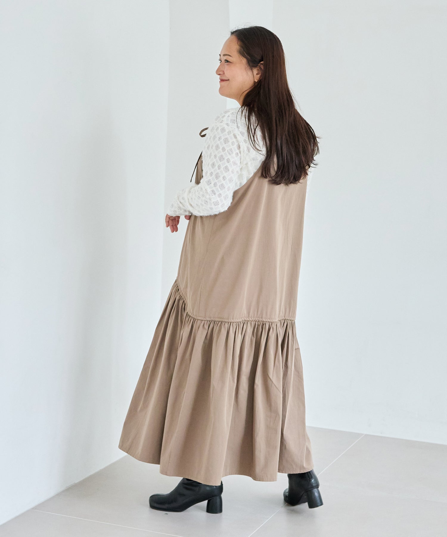 ブラウン model:161cm 着用サイズ:3L