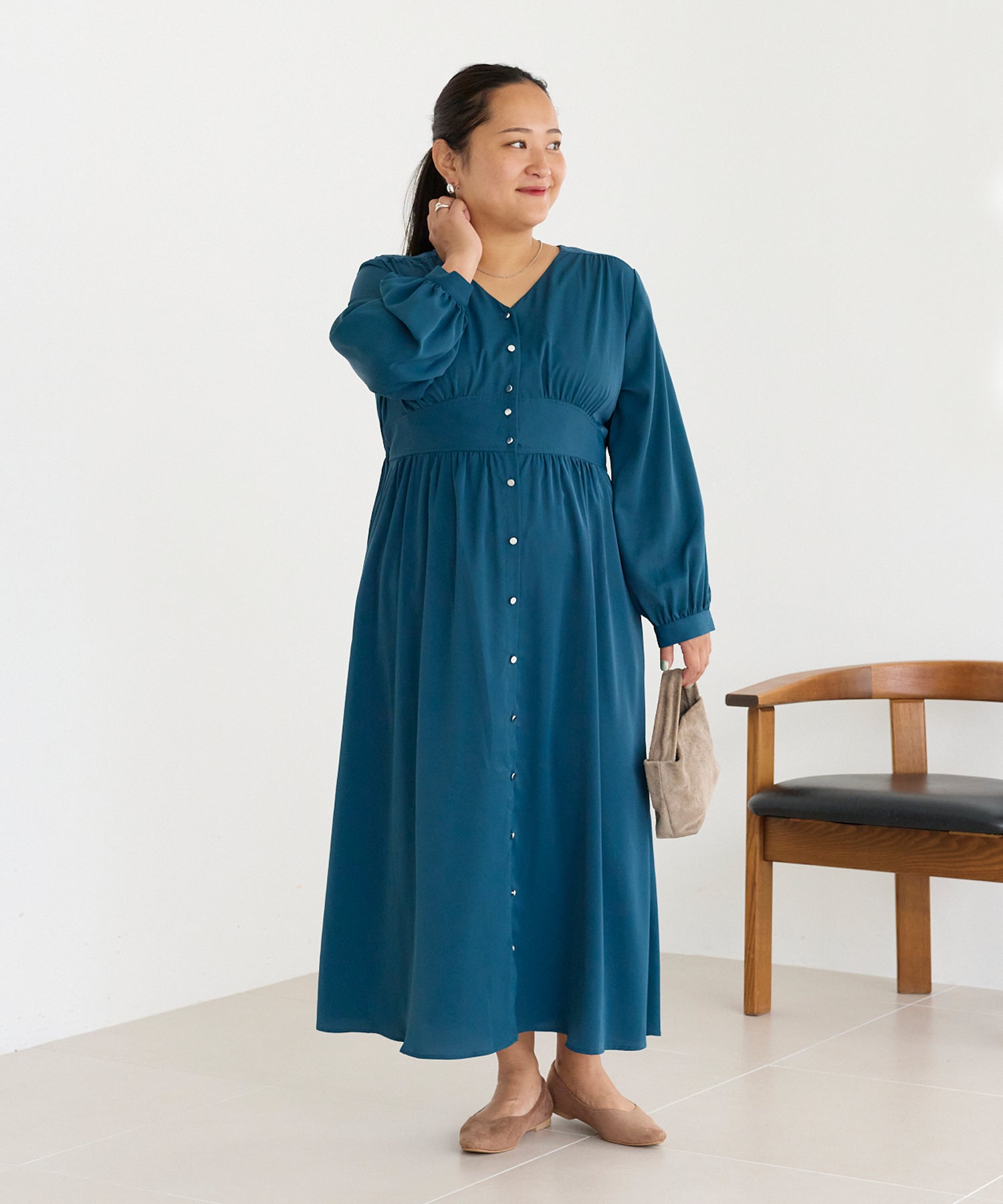 グリーン model:161cm 着用サイズ:3L