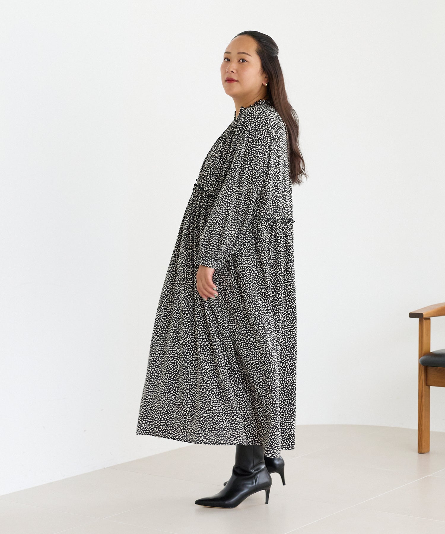 ドットA model:161cm 着用サイズ:3L