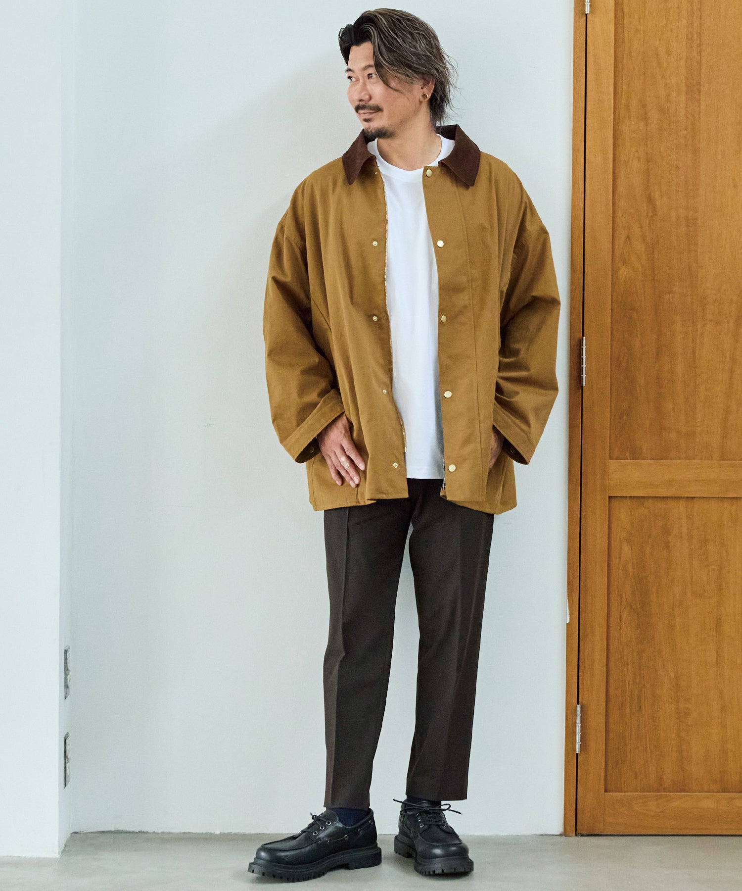 ブラウン model:182cm 着用サイズ:4L