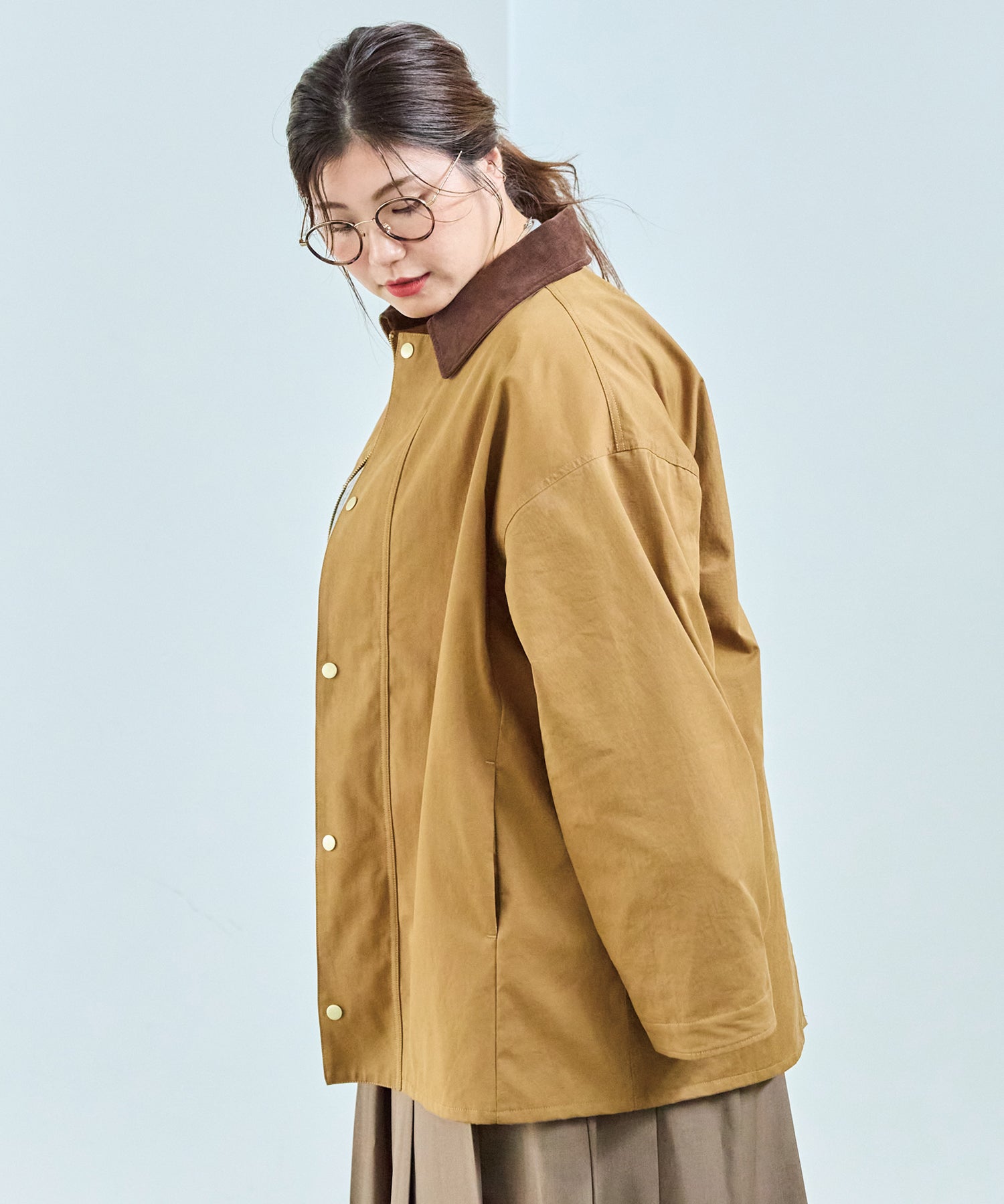 ブラウン model:162cm 着用サイズ:3L