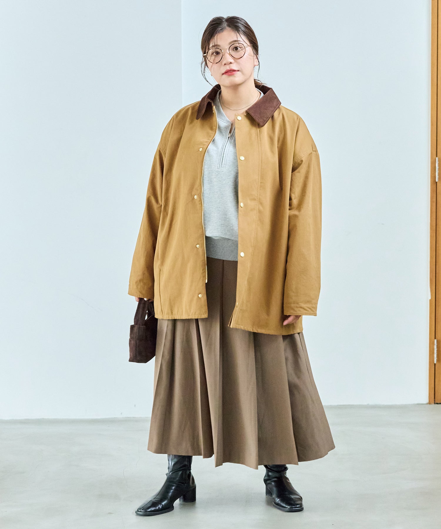 ブラウン model:162cm 着用サイズ:3L
