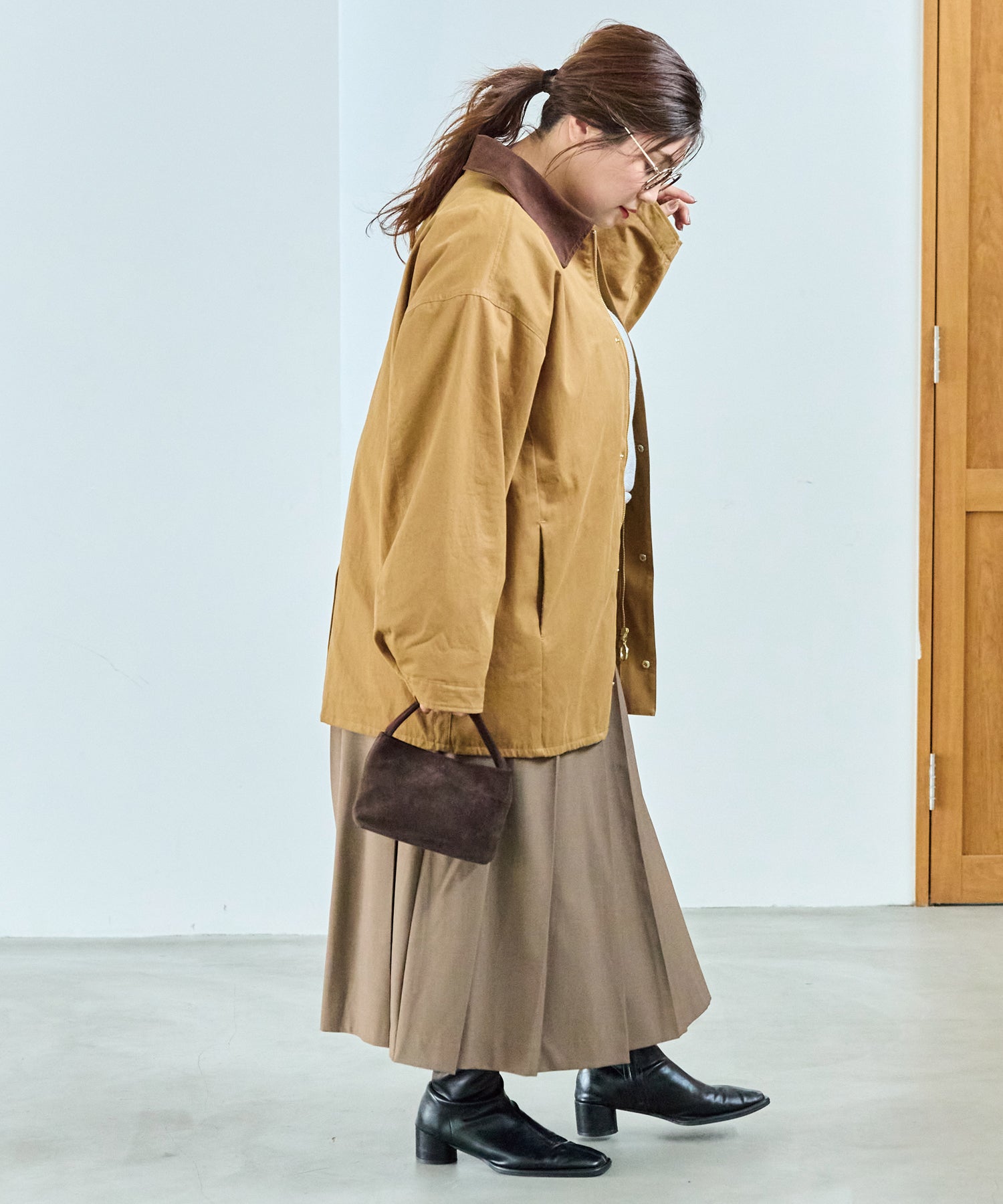 ブラウン model:162cm 着用サイズ:3L