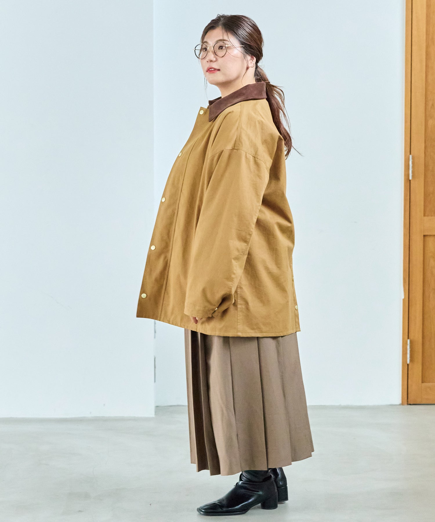 ブラウン model:162cm 着用サイズ:3L