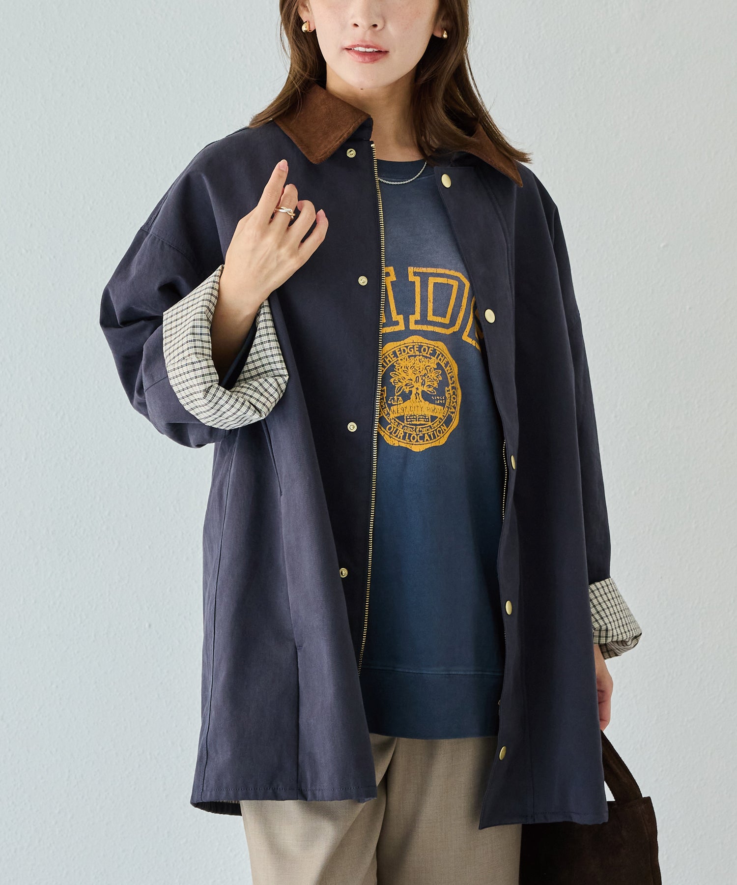 ネイビー model:156cm 着用サイズ:M