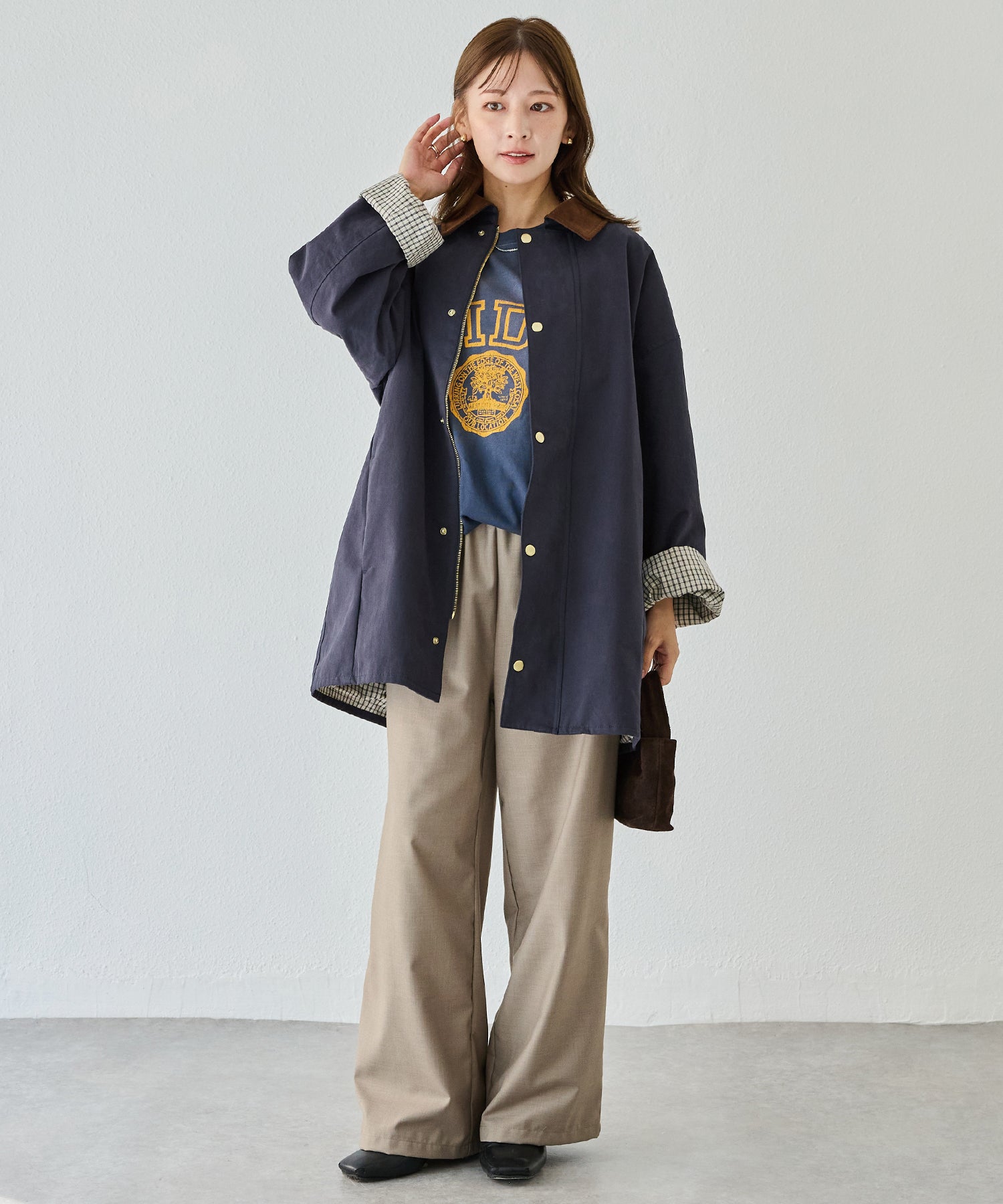 ネイビー model:156cm 着用サイズ:M