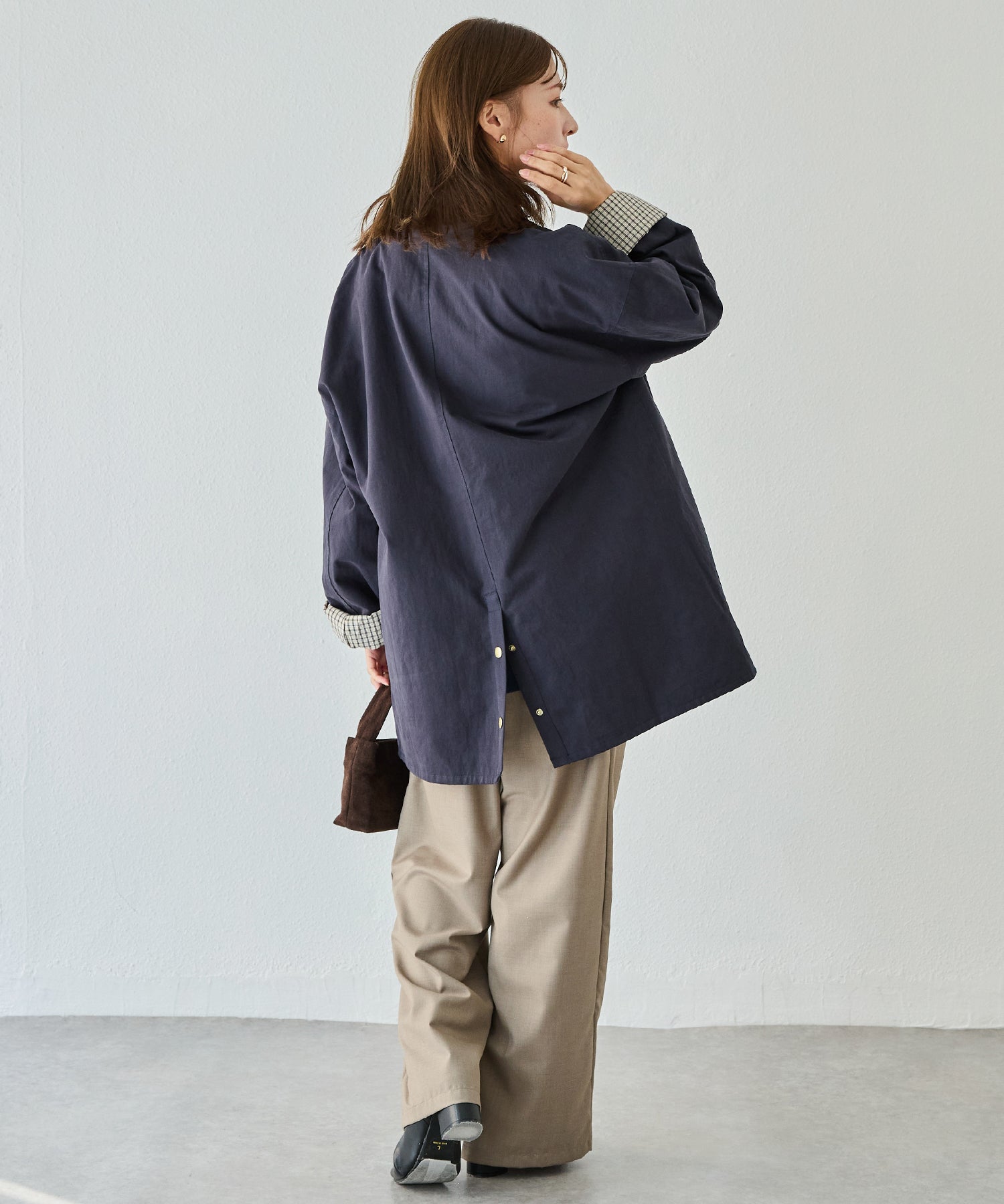 ネイビー model:156cm 着用サイズ:M