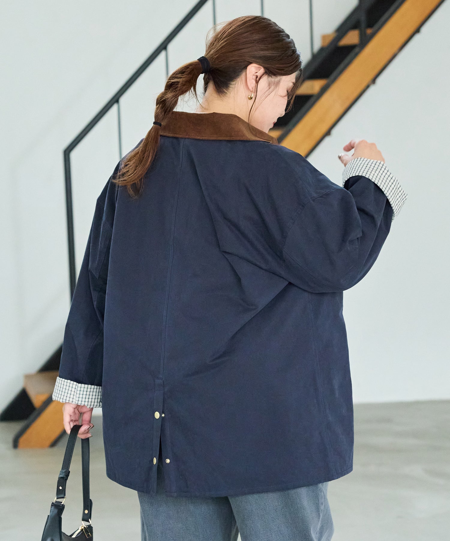 ネイビー model:162cm 着用サイズ:3L