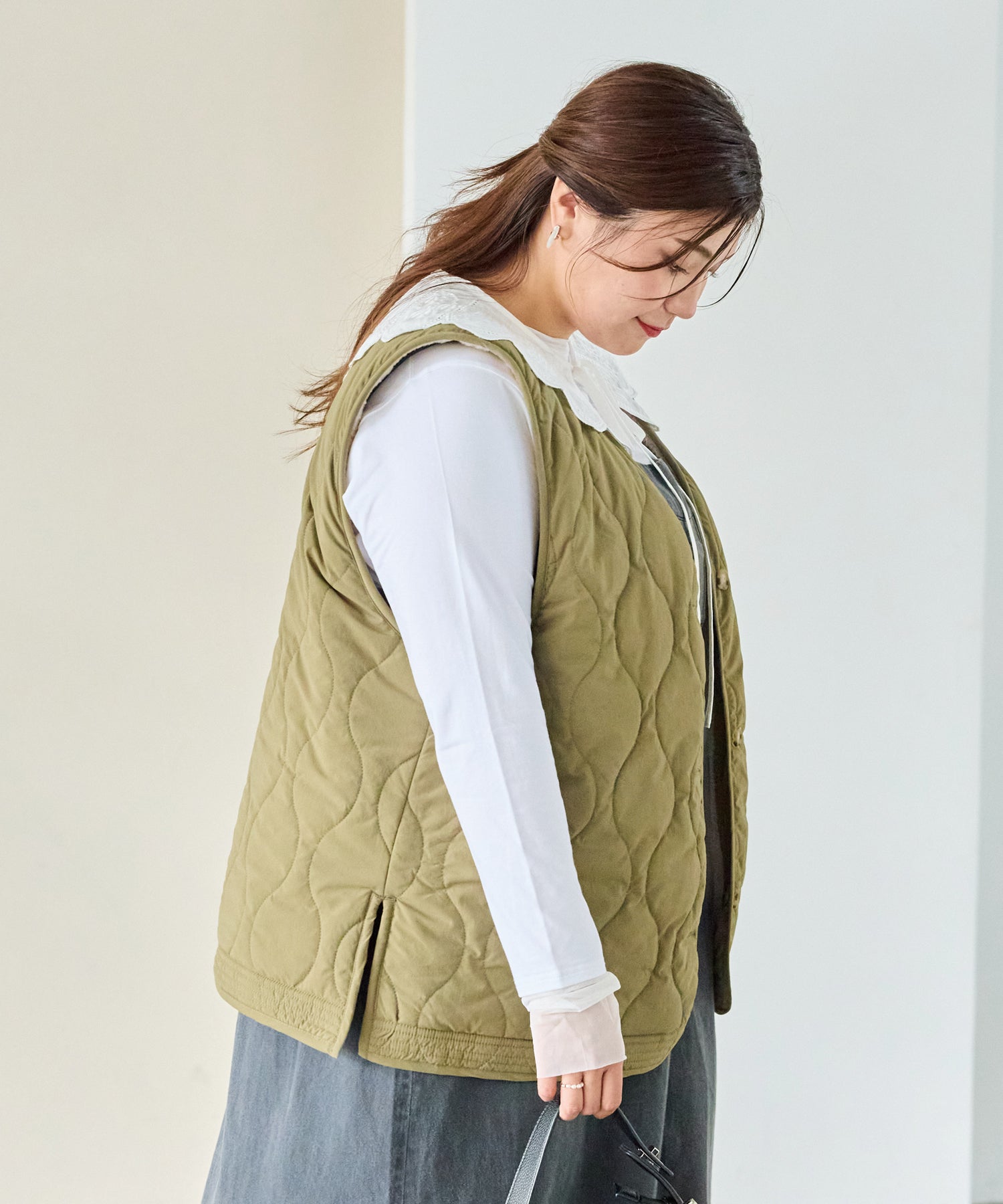 カーキ model:162cm 着用サイズ:3L