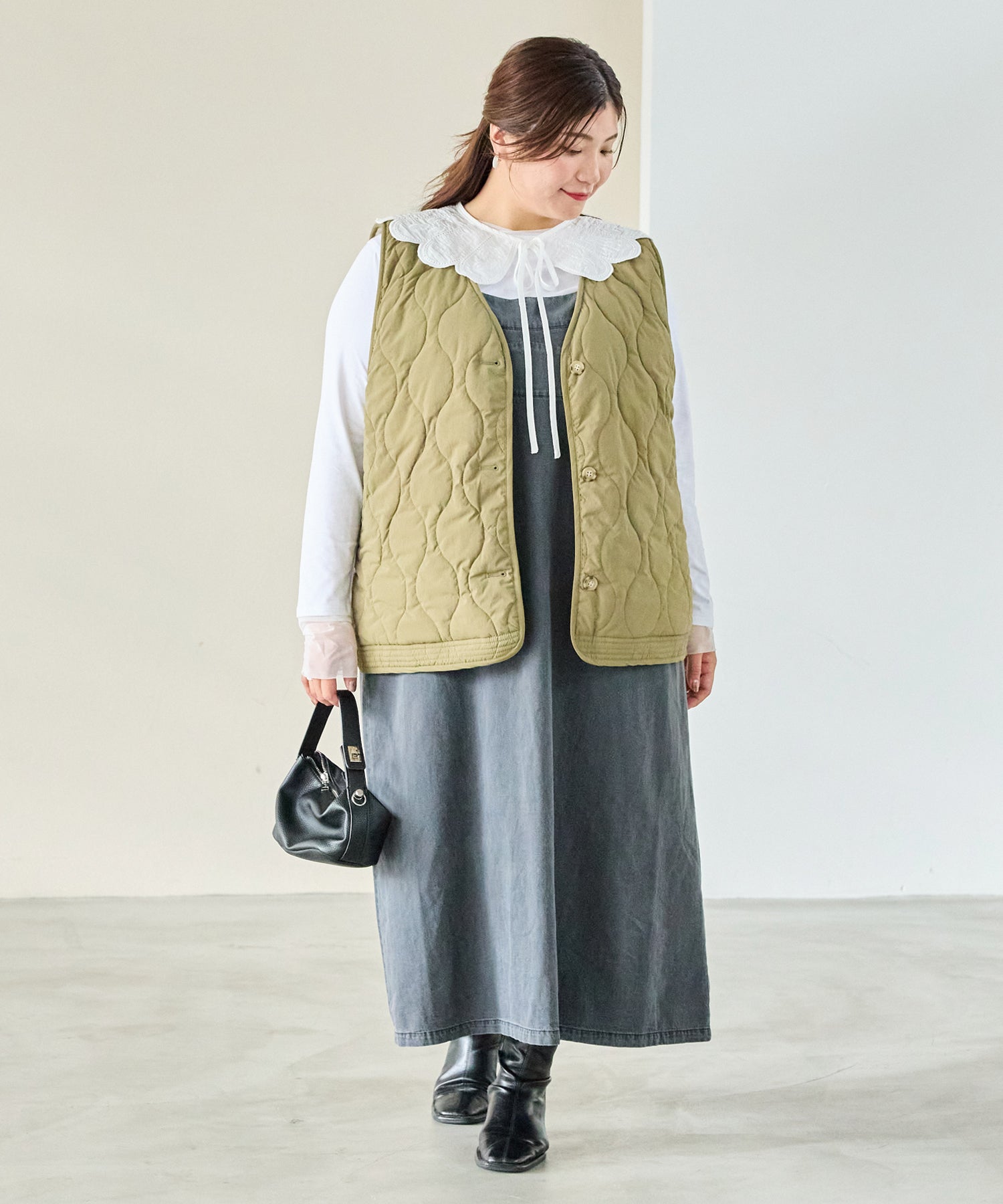 カーキ model:162cm 着用サイズ:3L