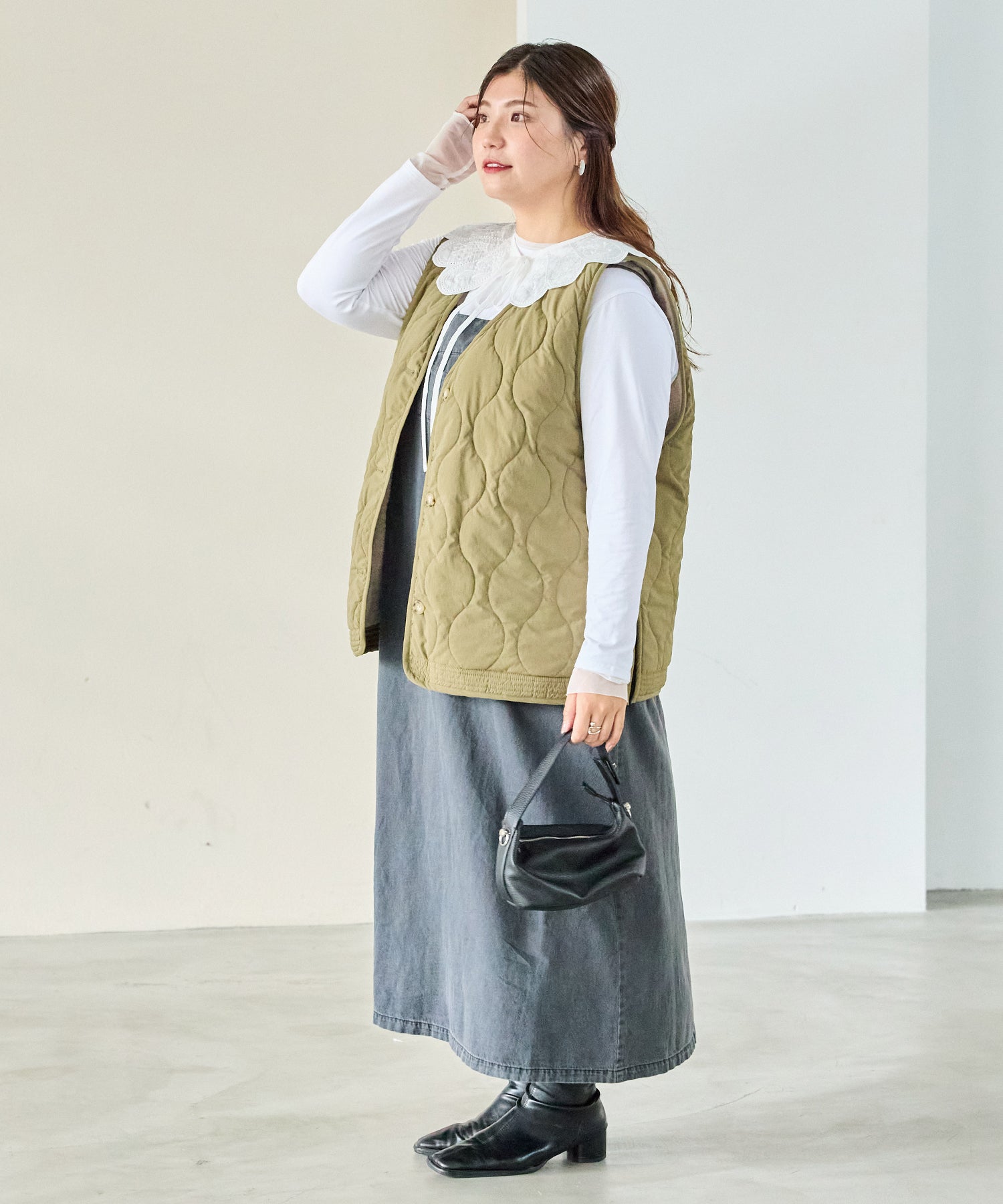 カーキ model:162cm 着用サイズ:3L