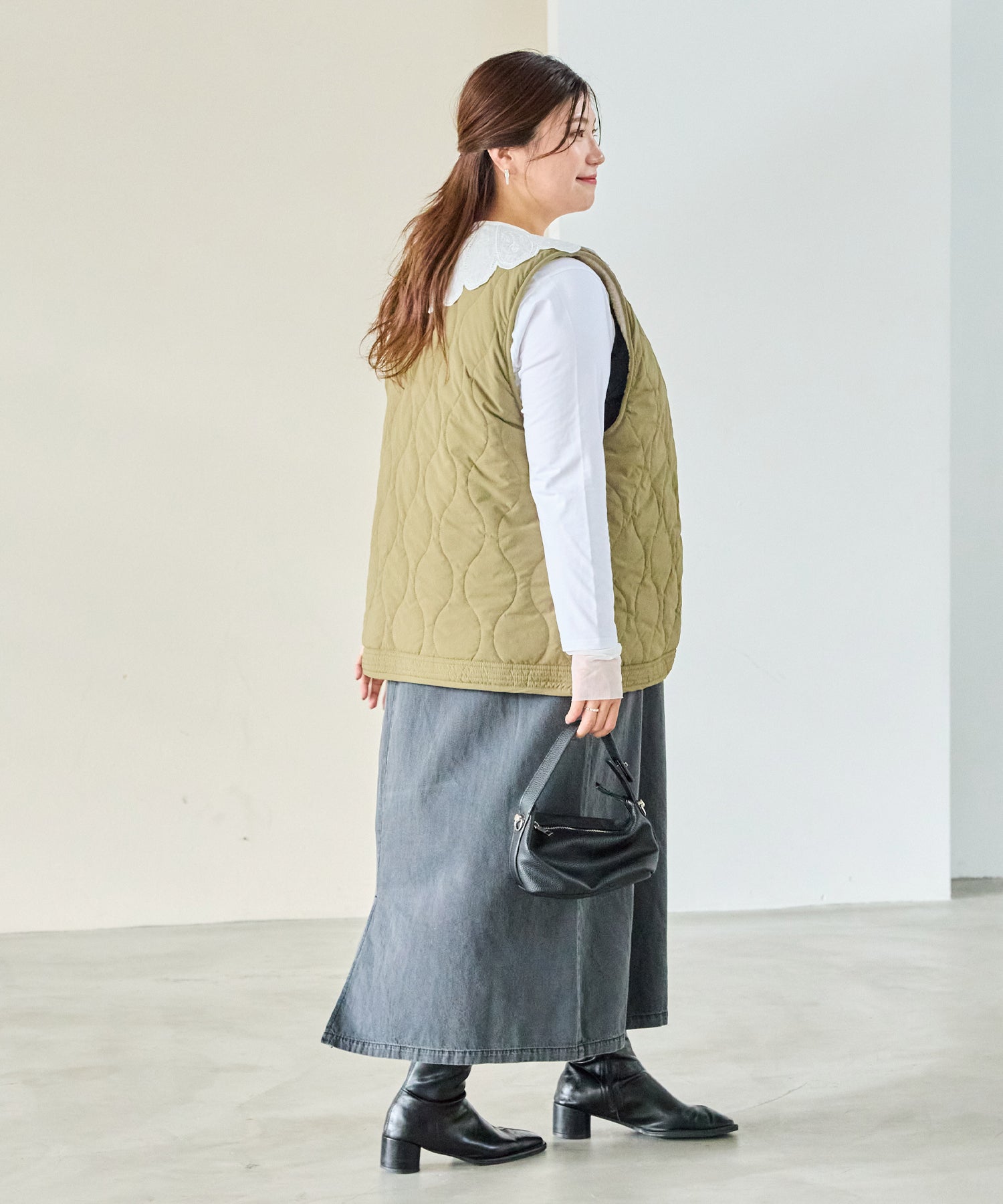 カーキ model:162cm 着用サイズ:3L