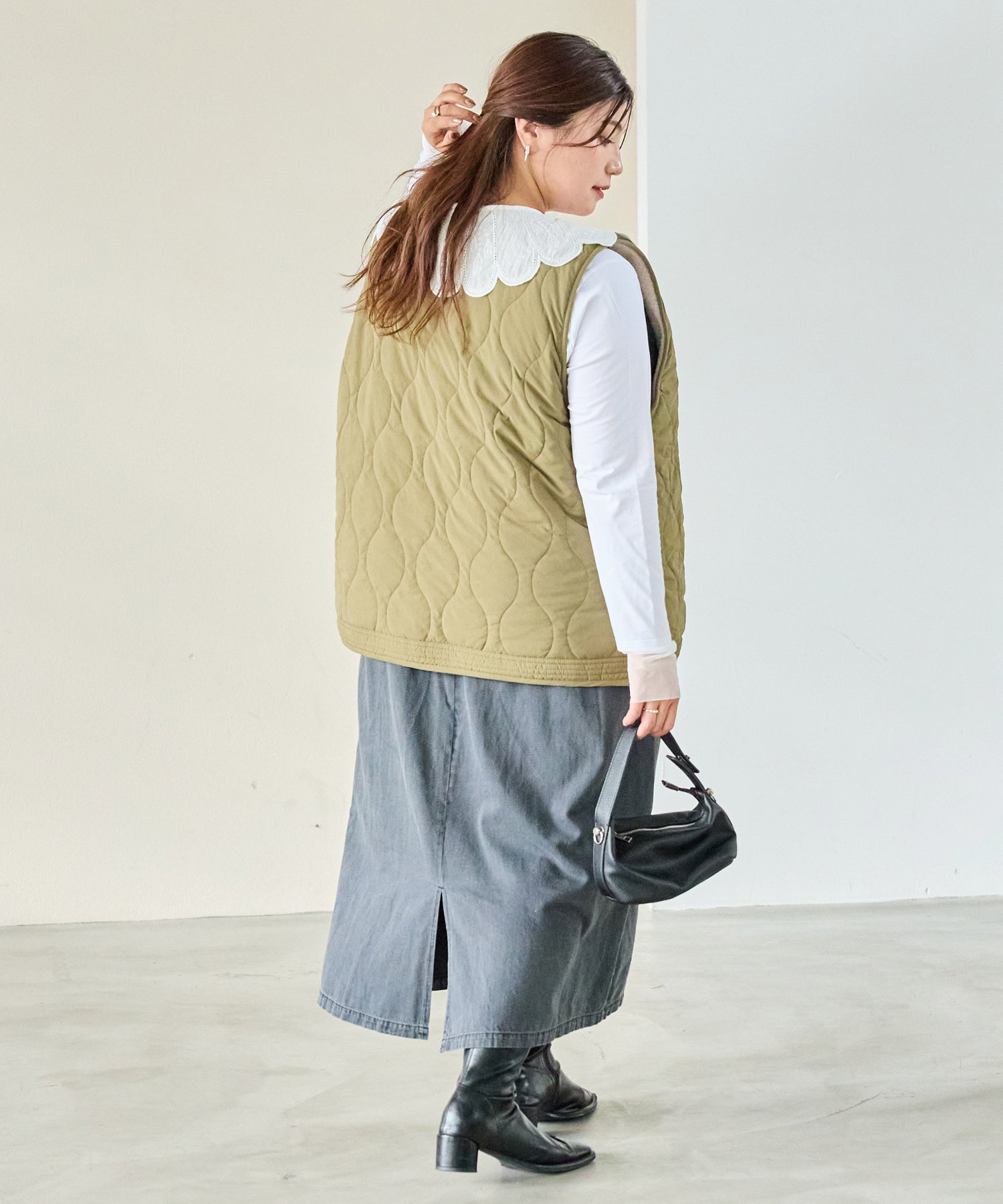 カーキ model:162cm 着用サイズ:3L