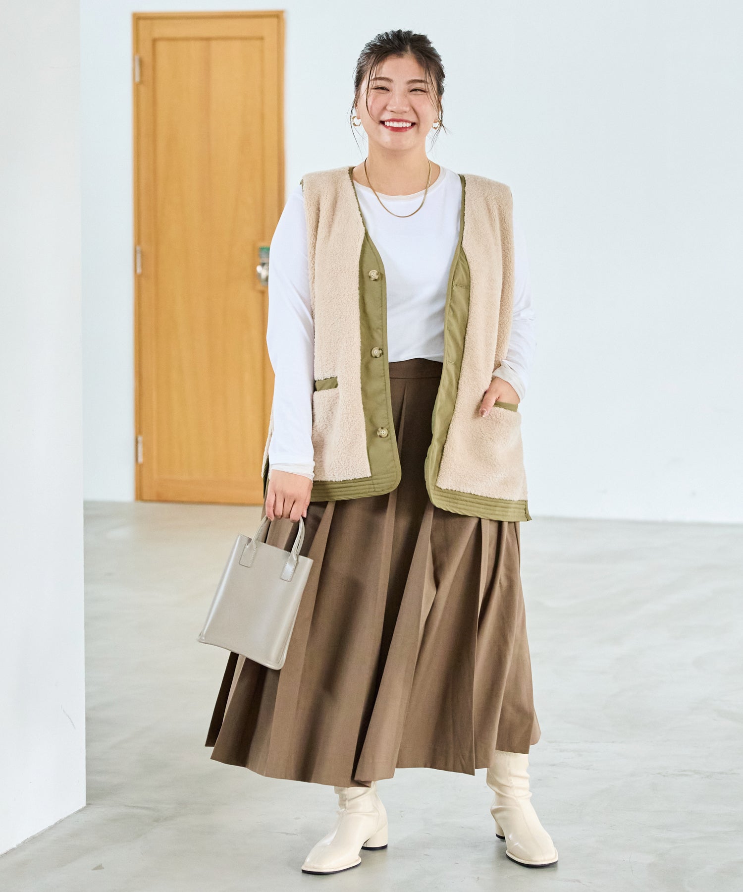 カーキ model:162cm 着用サイズ:3L