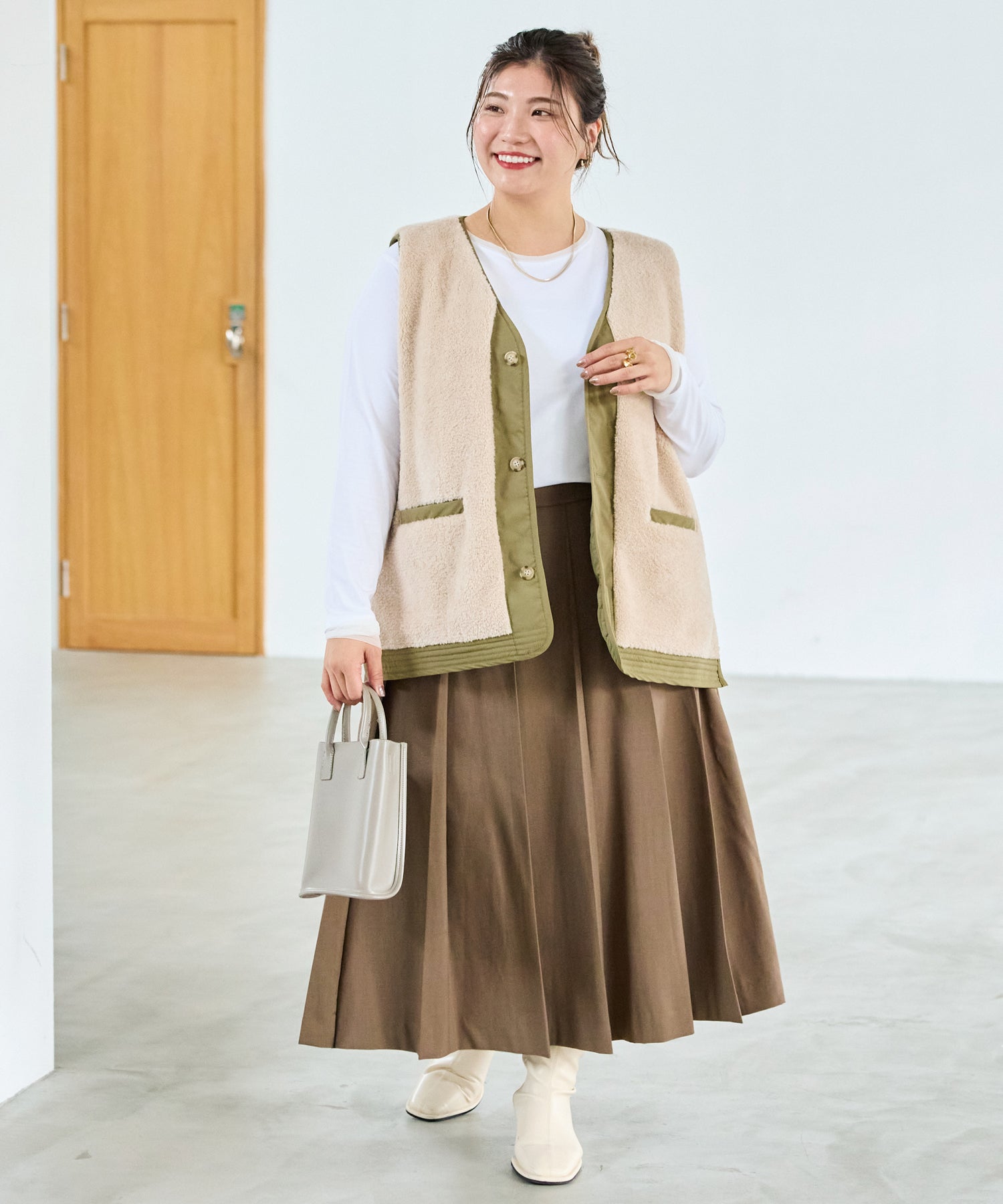 カーキ model:162cm 着用サイズ:3L