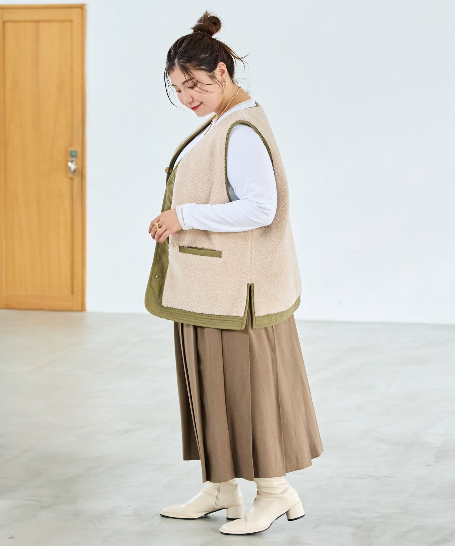 カーキ model:162cm 着用サイズ:3L