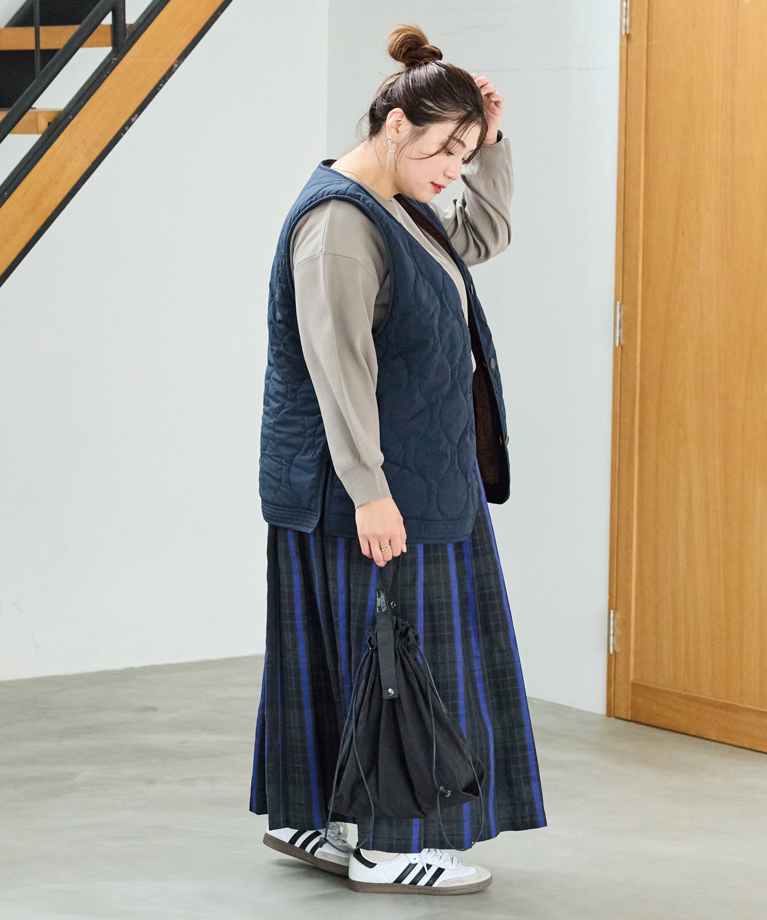 ネイビー model:162cm 着用サイズ:3L
