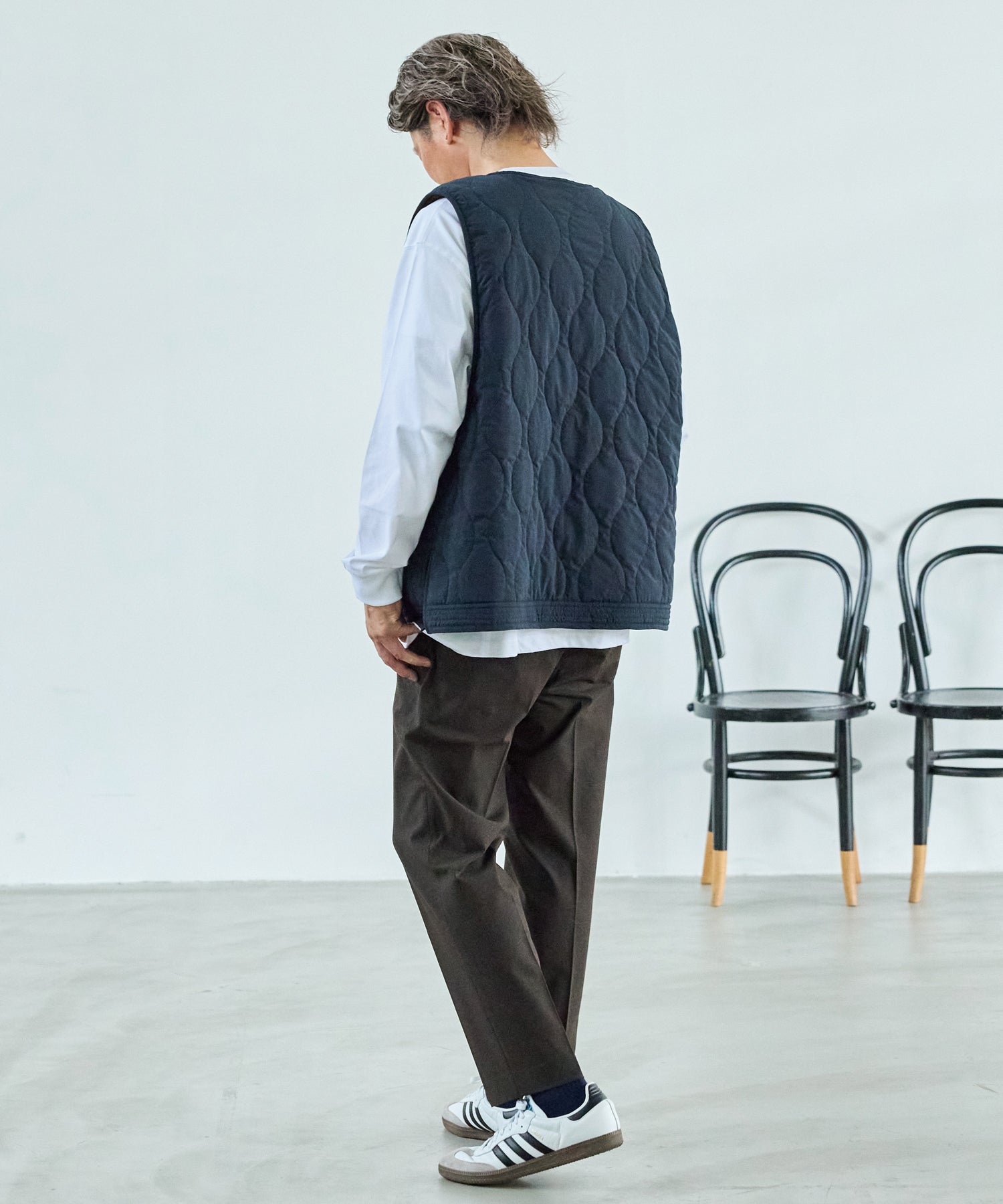 ネイビー model:182cm 着用サイズ:4L