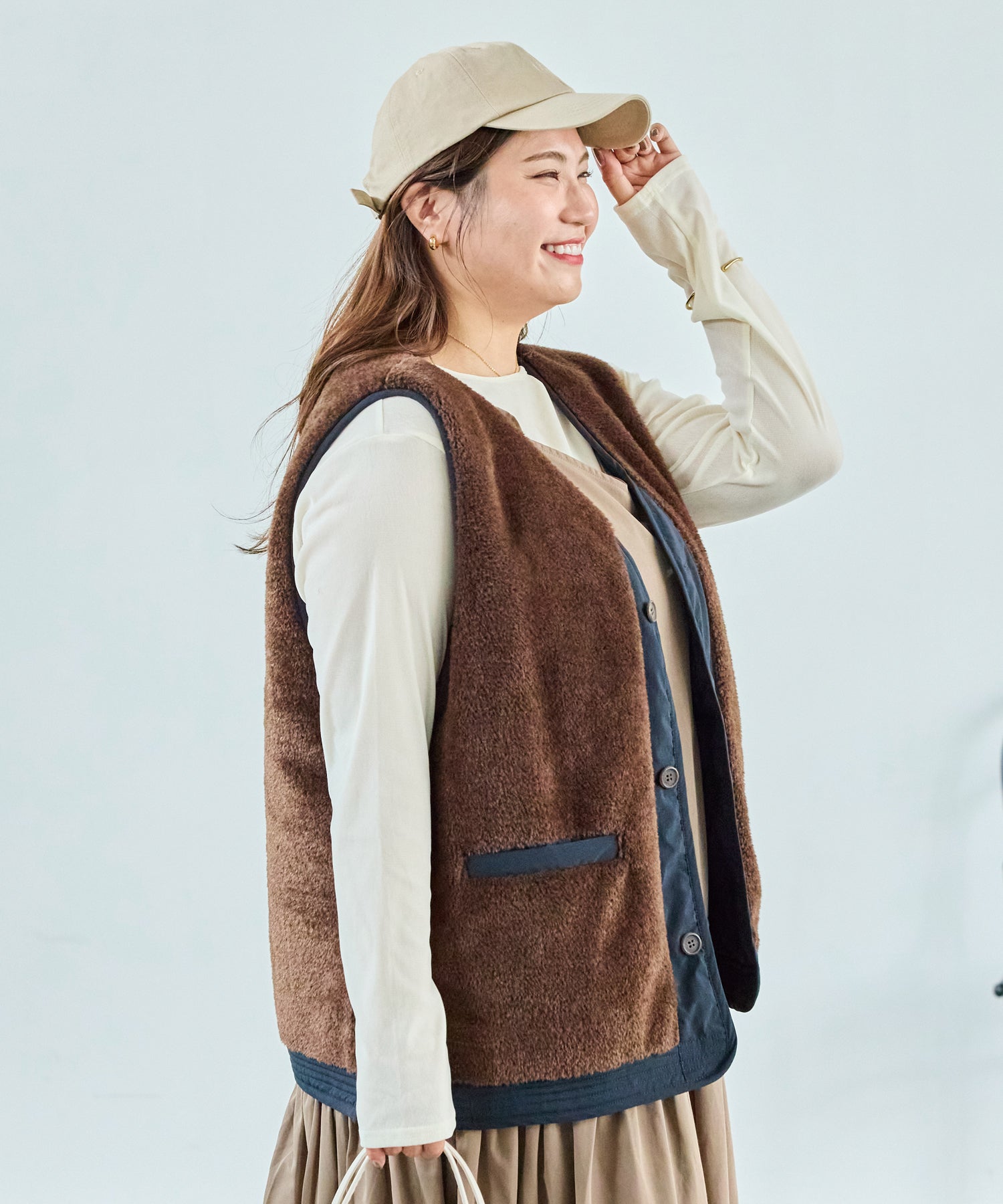 ネイビー model:162cm 着用サイズ:3L