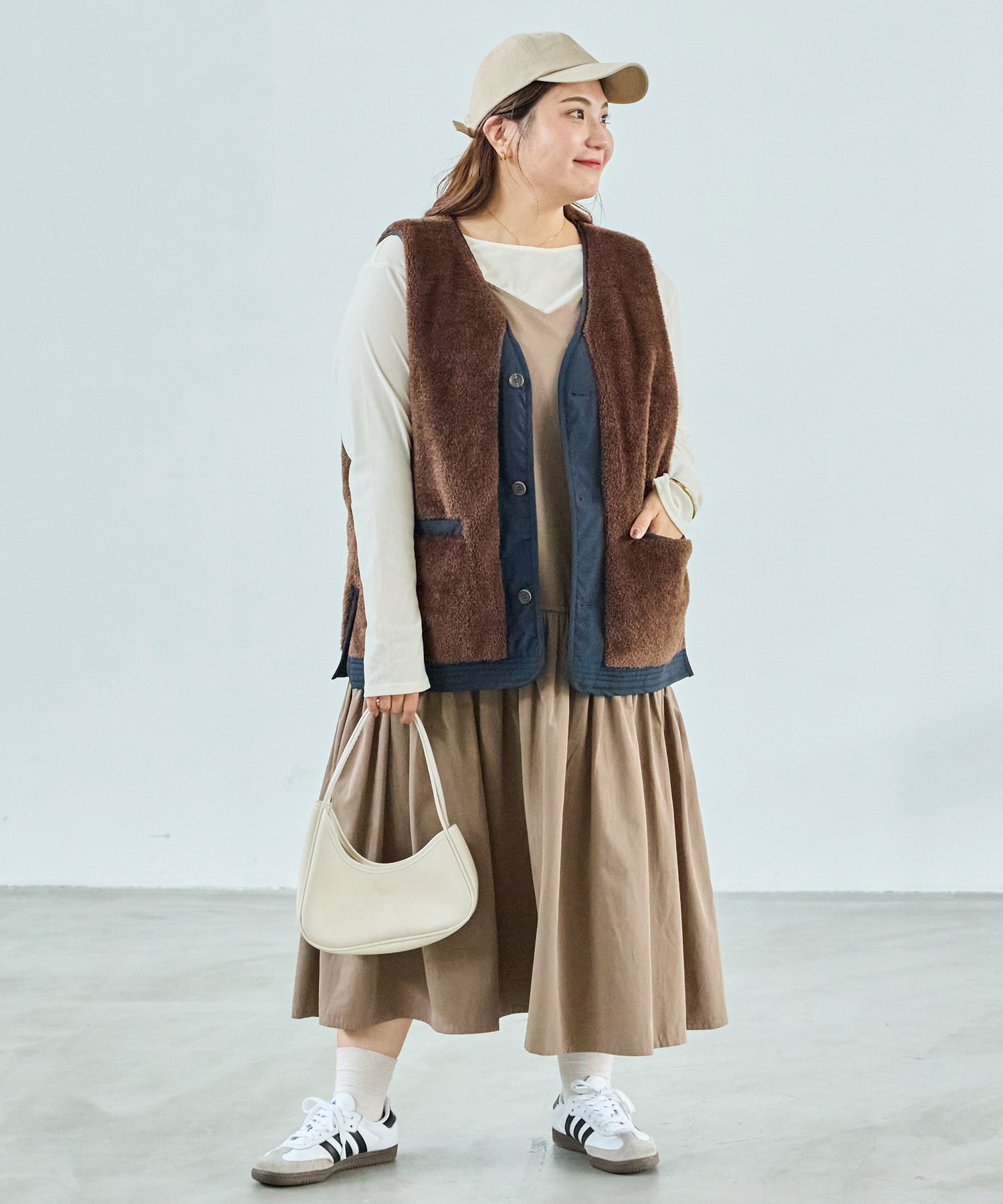 ネイビー model:162cm 着用サイズ:3L