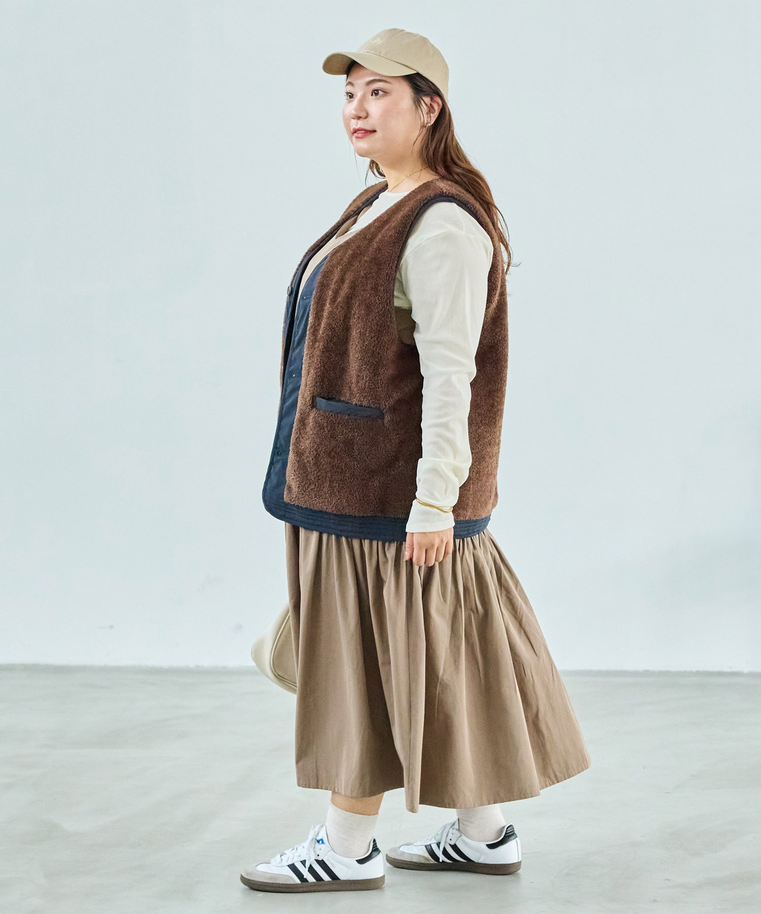 ネイビー model:162cm 着用サイズ:3L