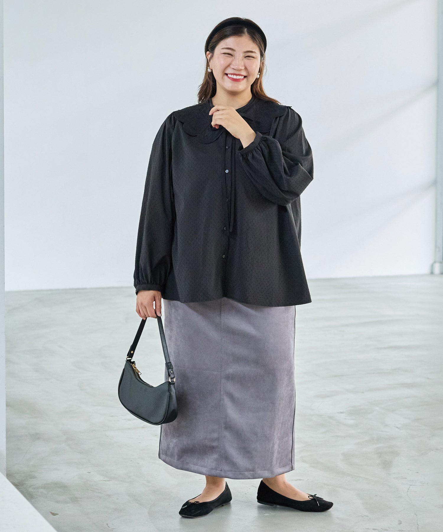 ブラック model:162cm 着用サイズ:3L
