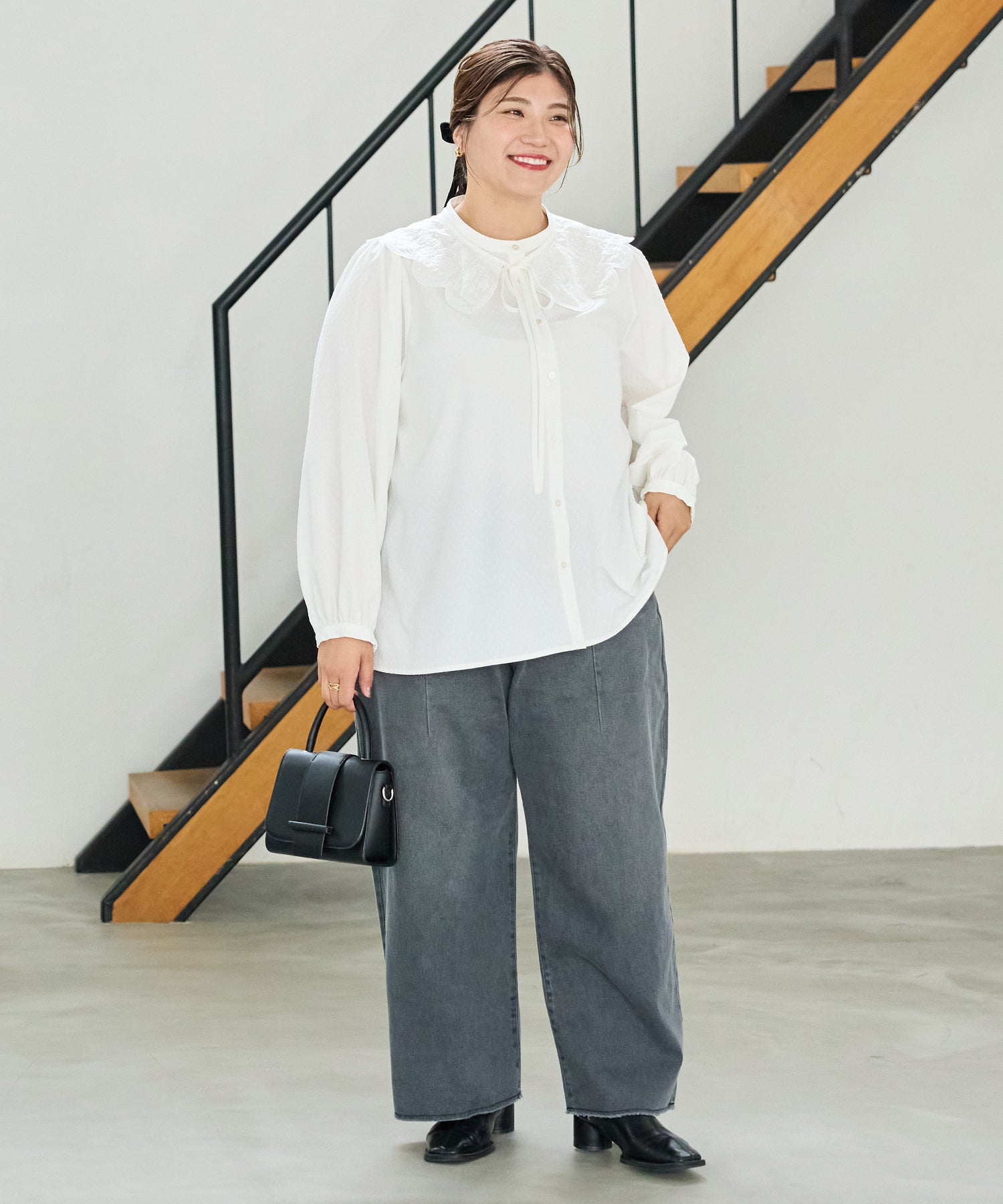 オフホワイト model:162cm 着用サイズ:3L