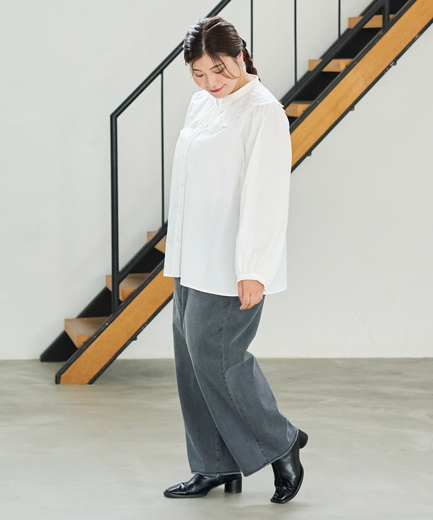 オフホワイト model:162cm 着用サイズ:3L