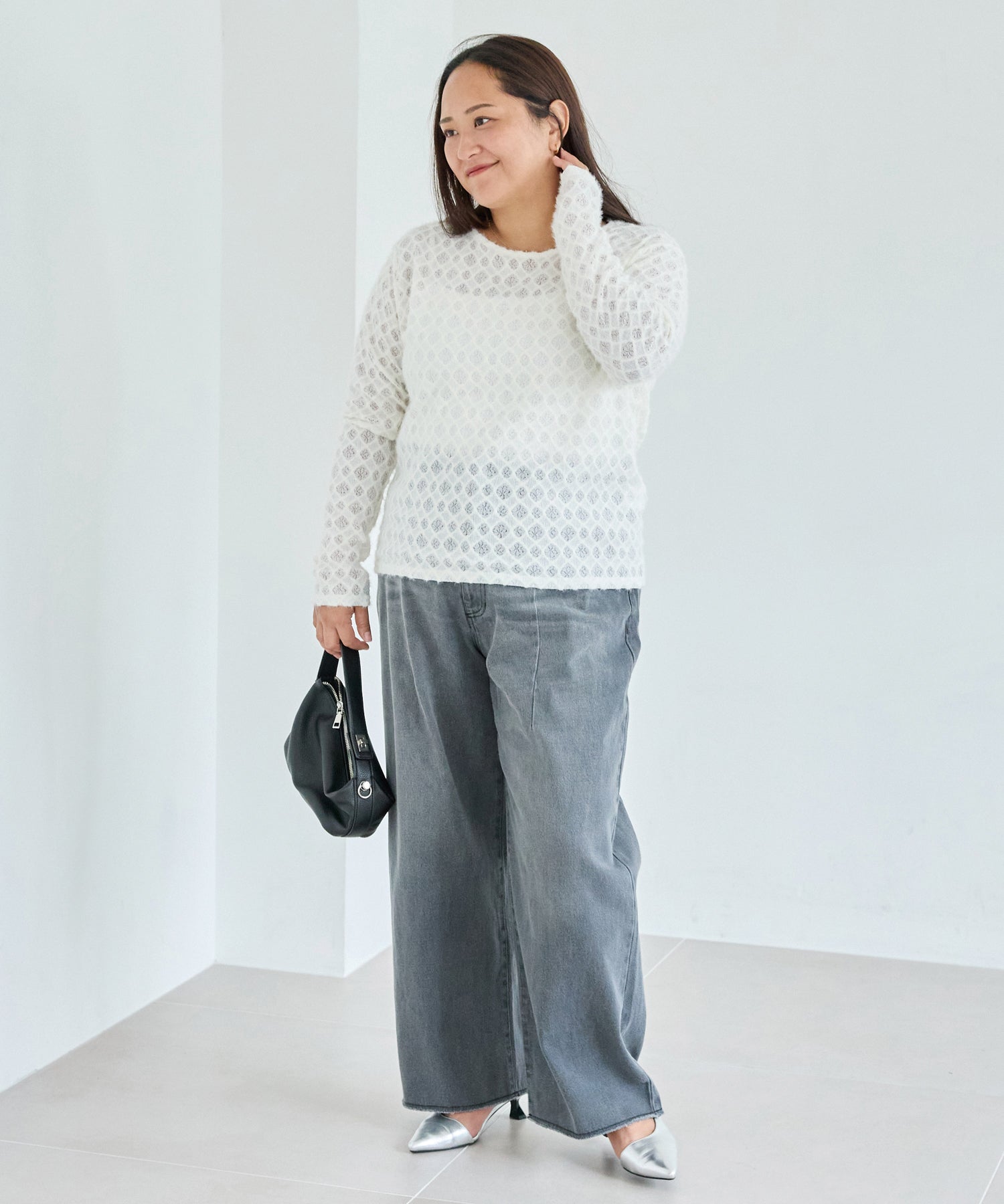 ブラック model:161cm 着用サイズ:3L